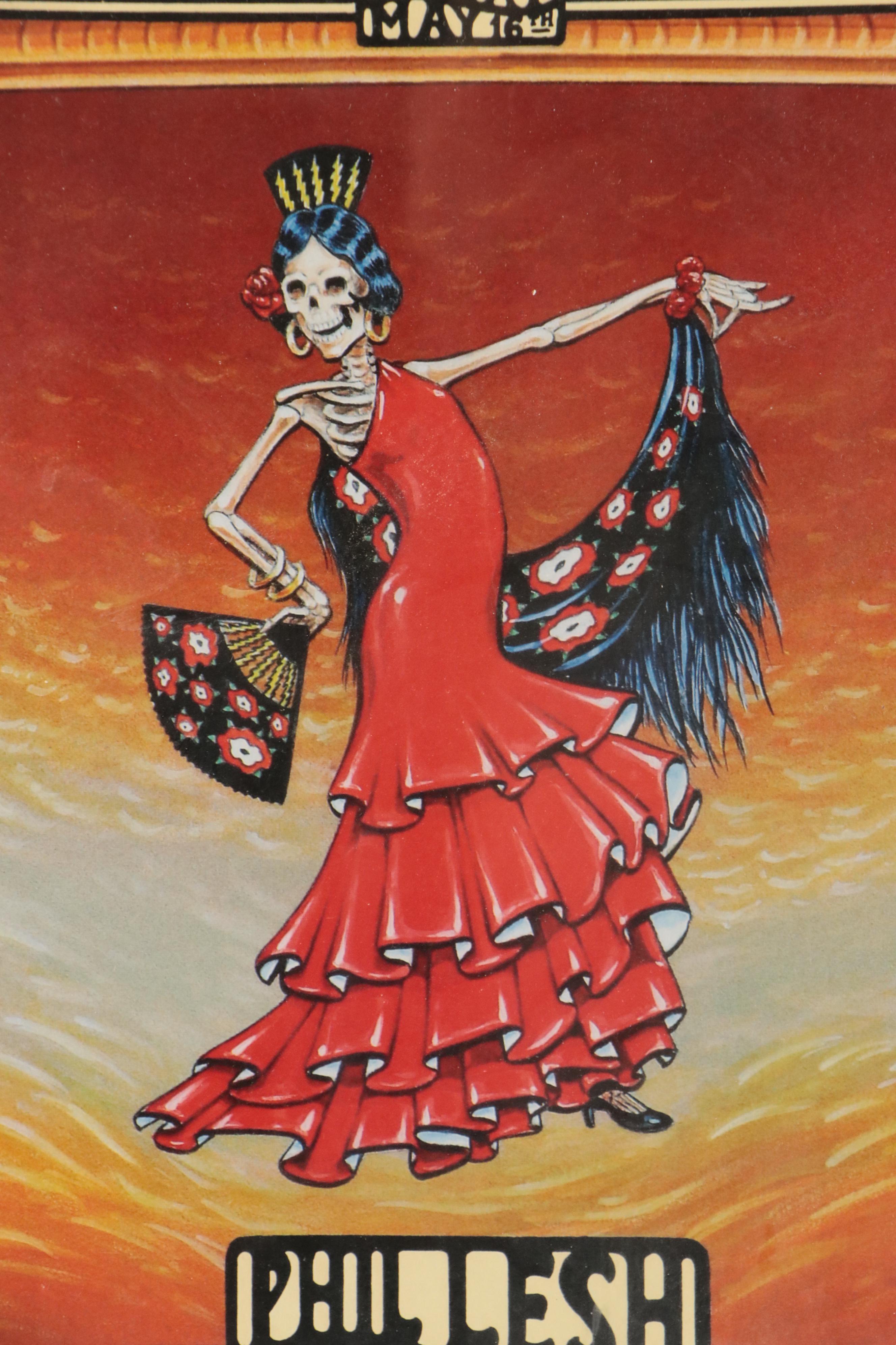 Grateful Dead and Phil Lesh and Friends Poster with Music Memorabilia