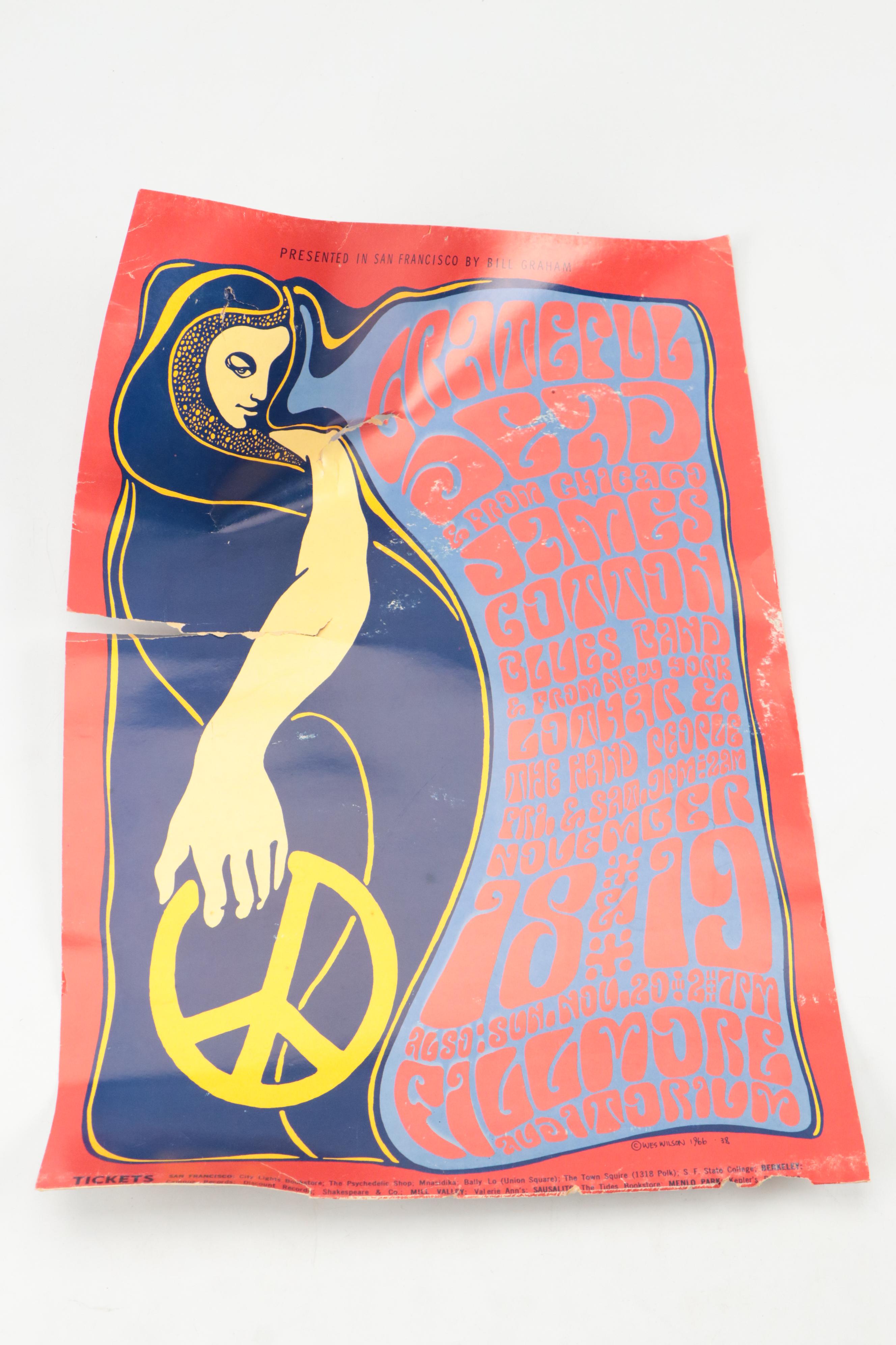 Grateful Dead and Phil Lesh and Friends Poster with Music Memorabilia