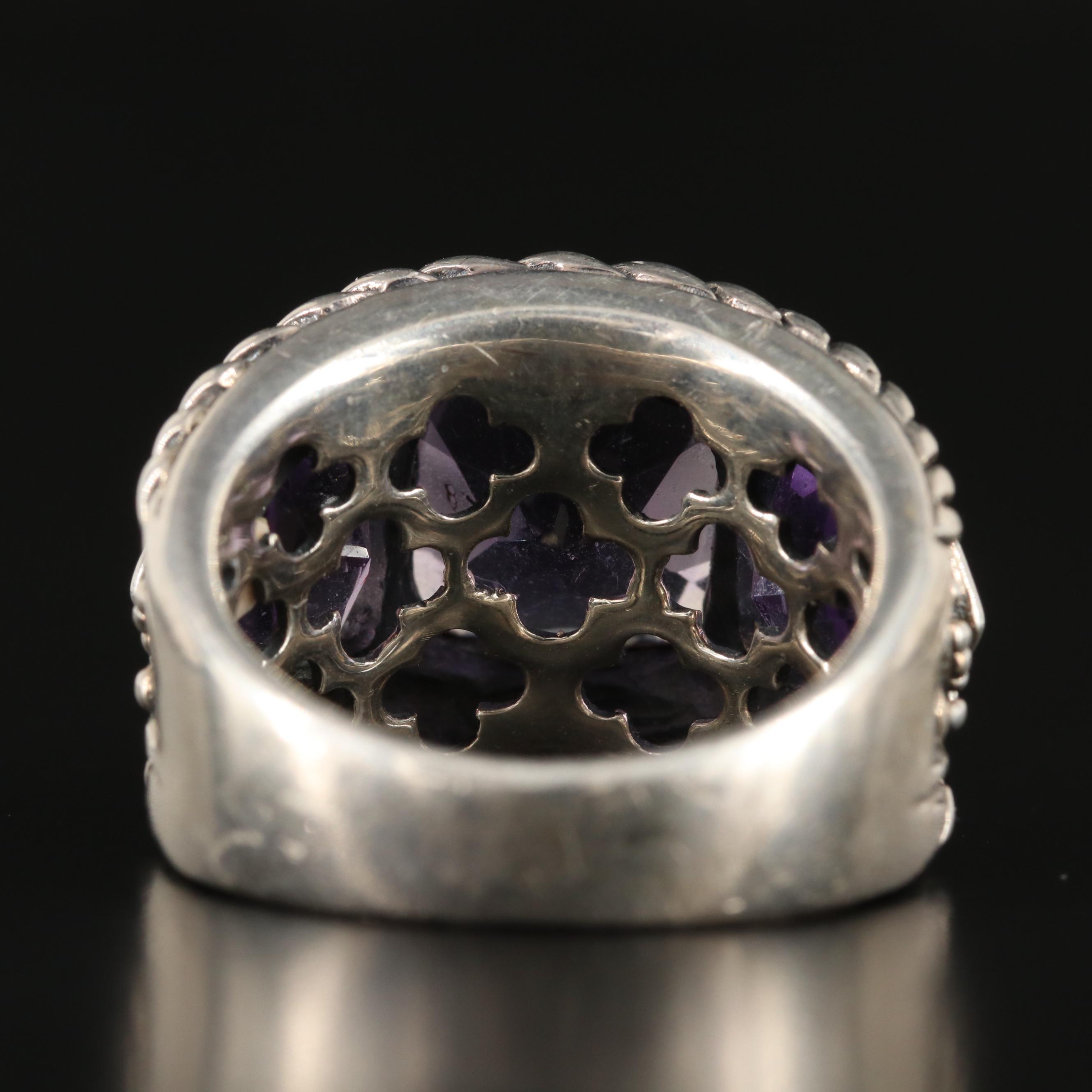 Sterling Amethyst Ring with 18K Accent