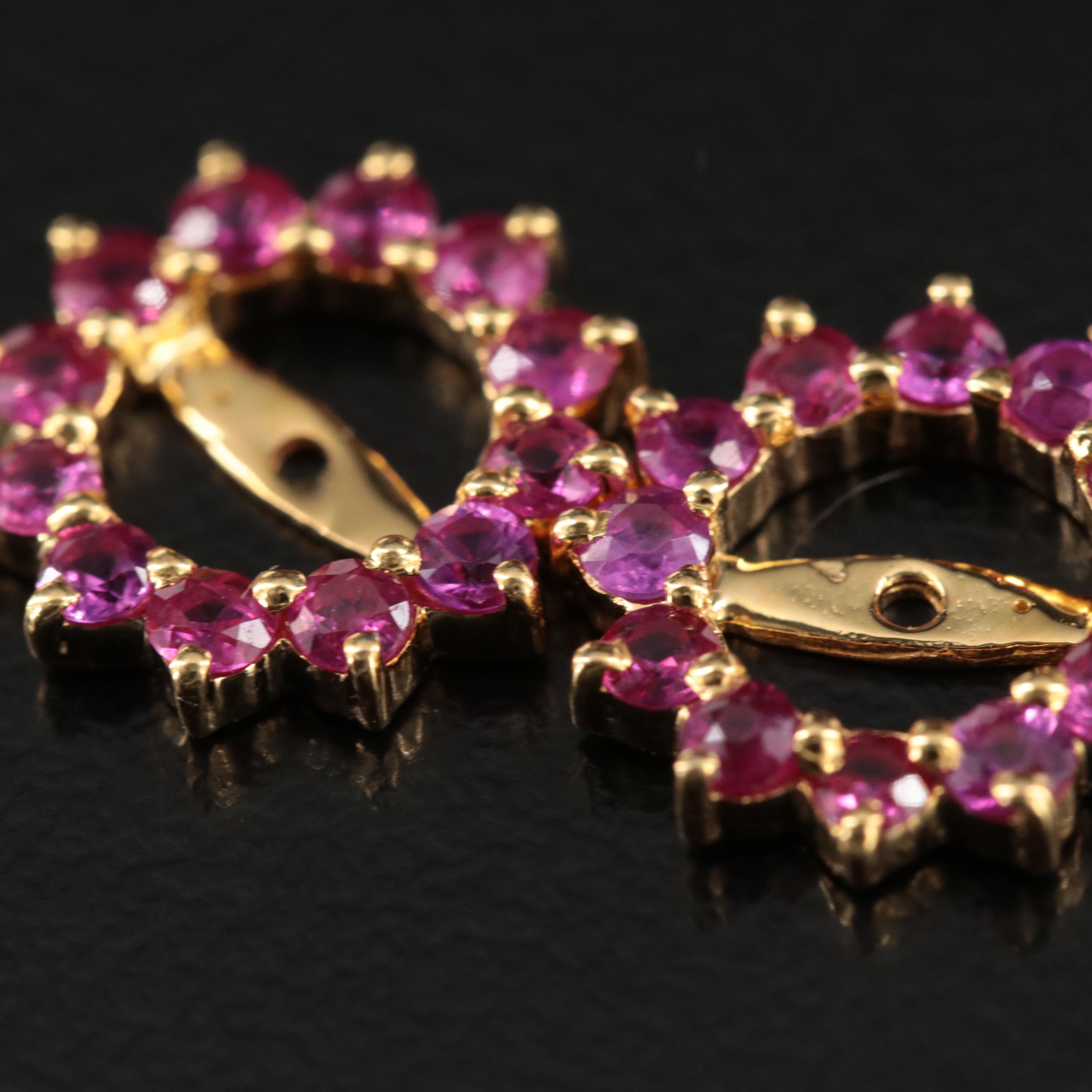 14K Ruby Earring Jackets
