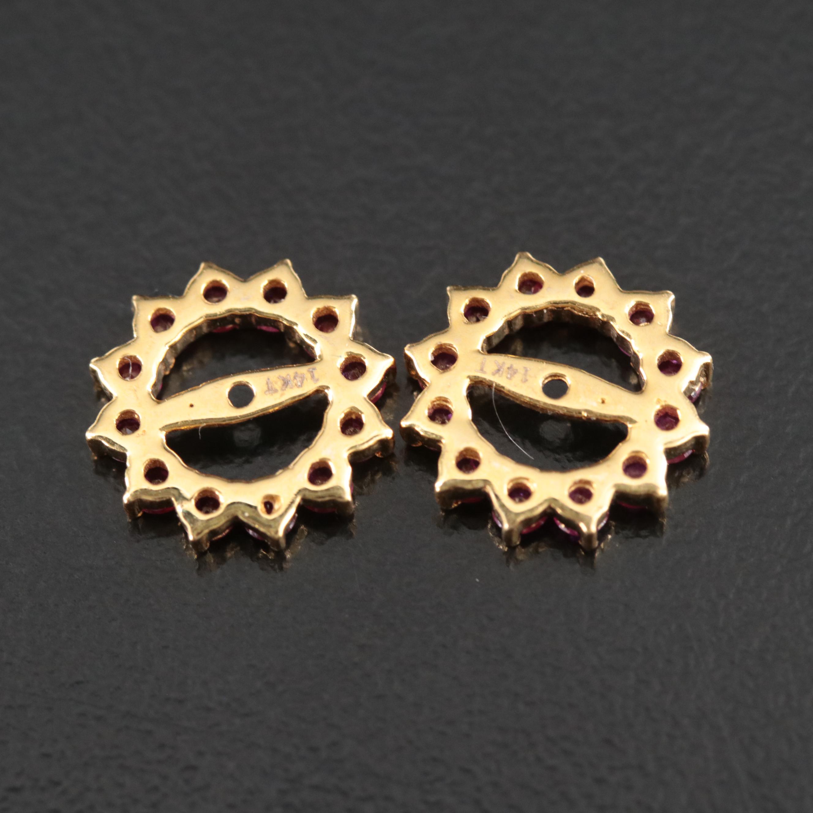 14K Ruby Earring Jackets