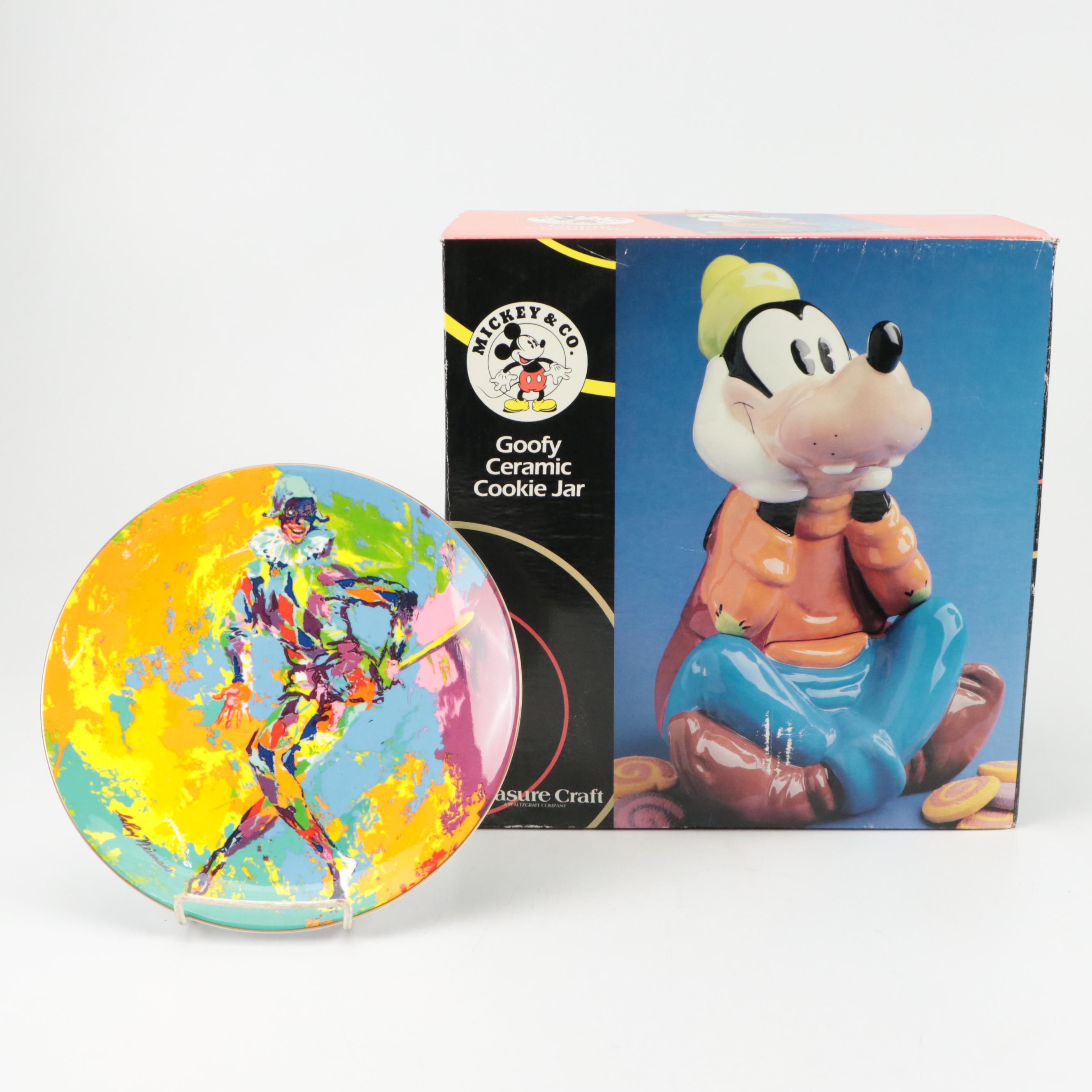Pfaltzgraff Treasure Craft Goofy Cookie Jar and Other Collector Plate