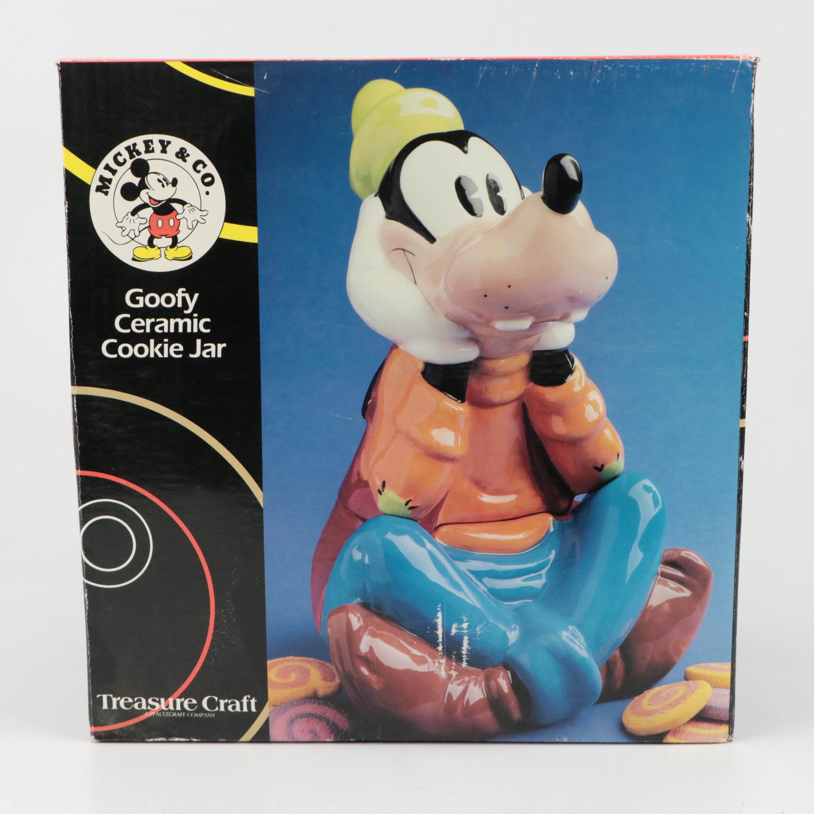 Pfaltzgraff Treasure Craft Goofy Cookie Jar and Other Collector Plate