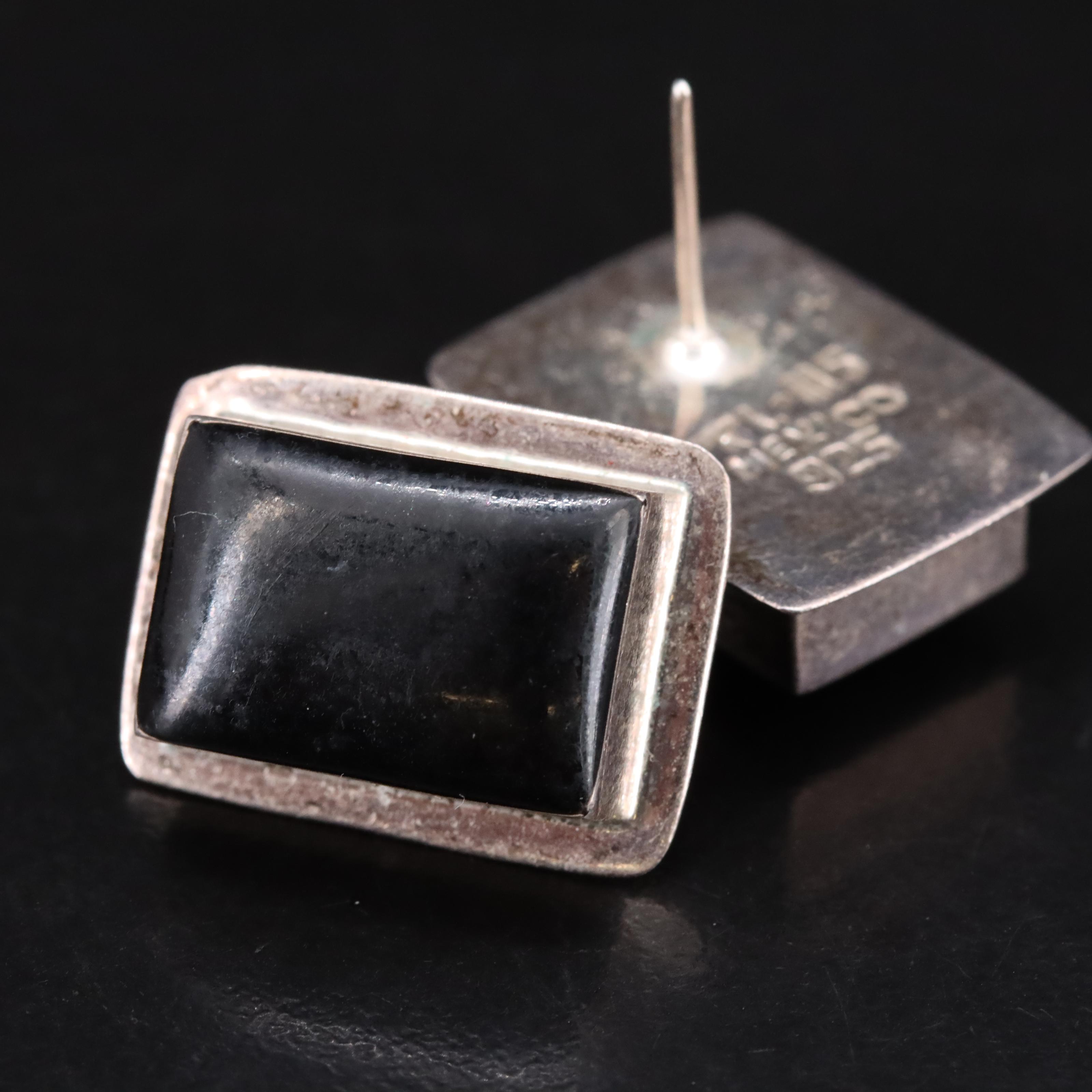 Sterling Earrings Including Mexican, Sodalite and Obsidian