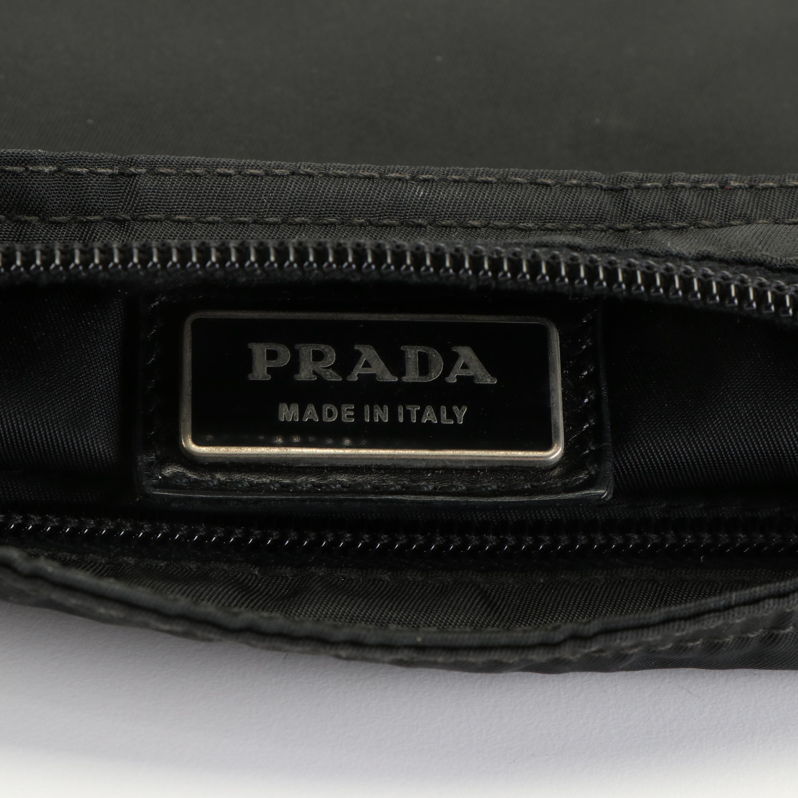 Prada Vela Tessuto Black Nylon Messenger Bag