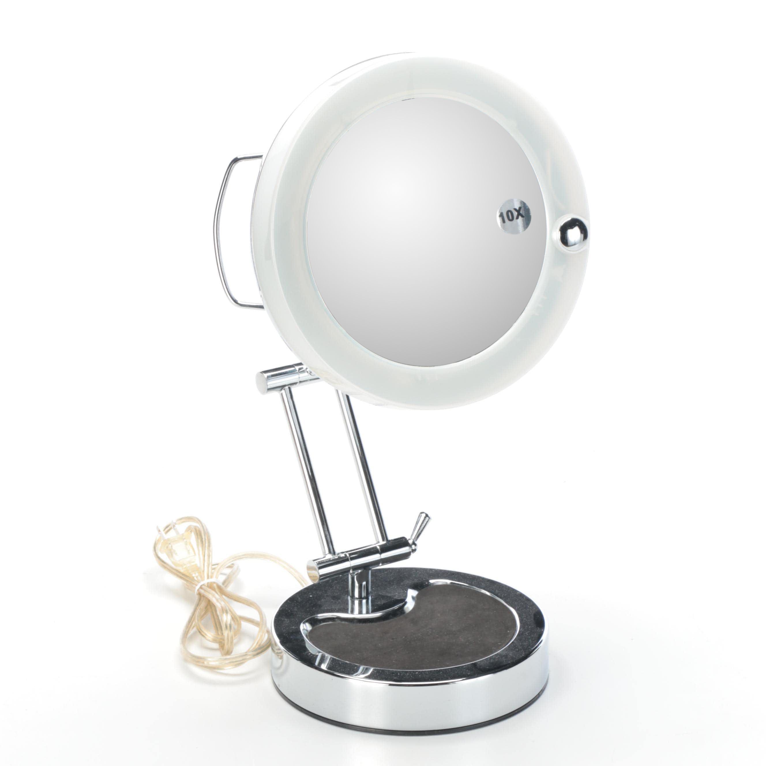 Illuminated Adjustable Standing Makeup Mirror