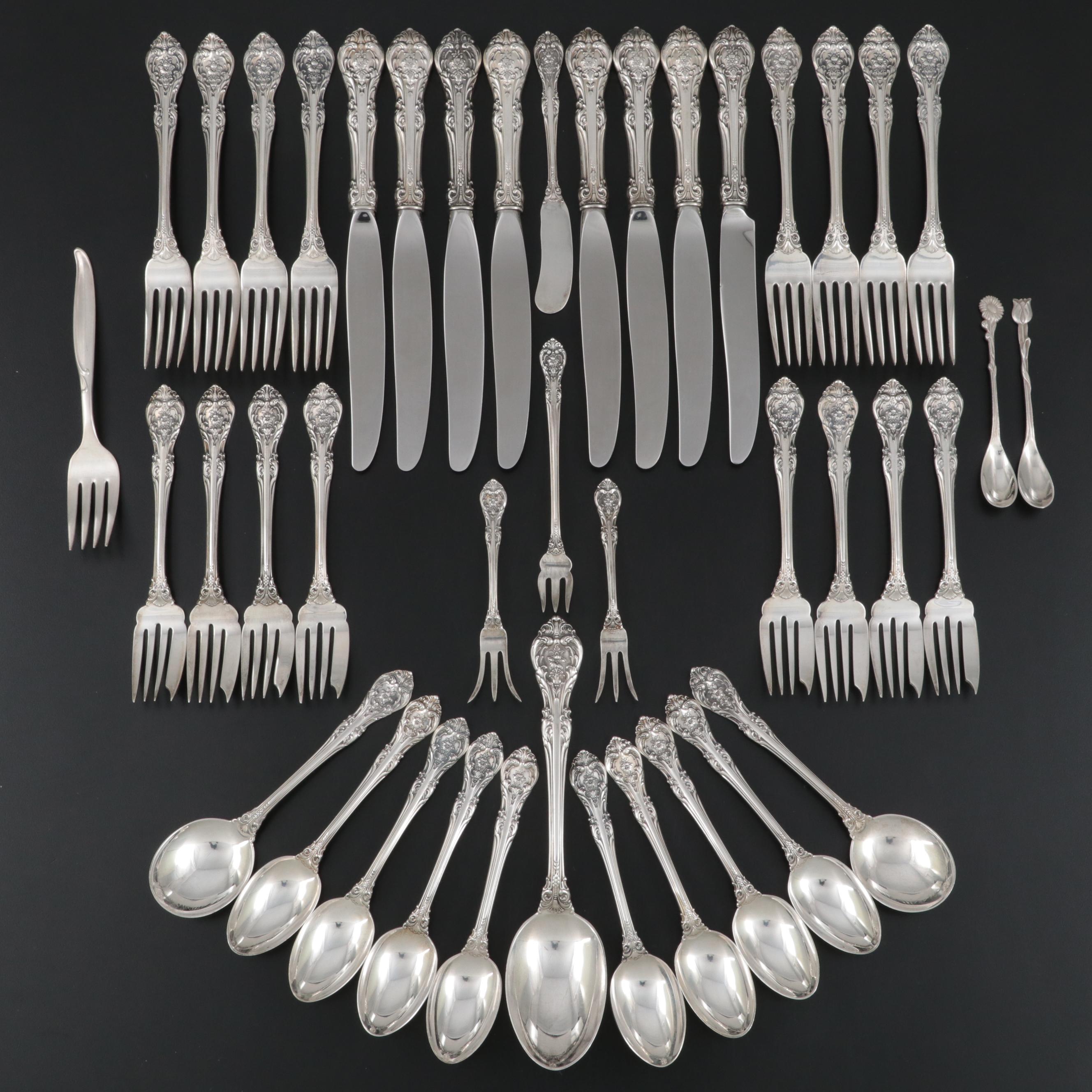 Gorham "King Edward Sterling Silver Flatware, Mid to Late 20th Century