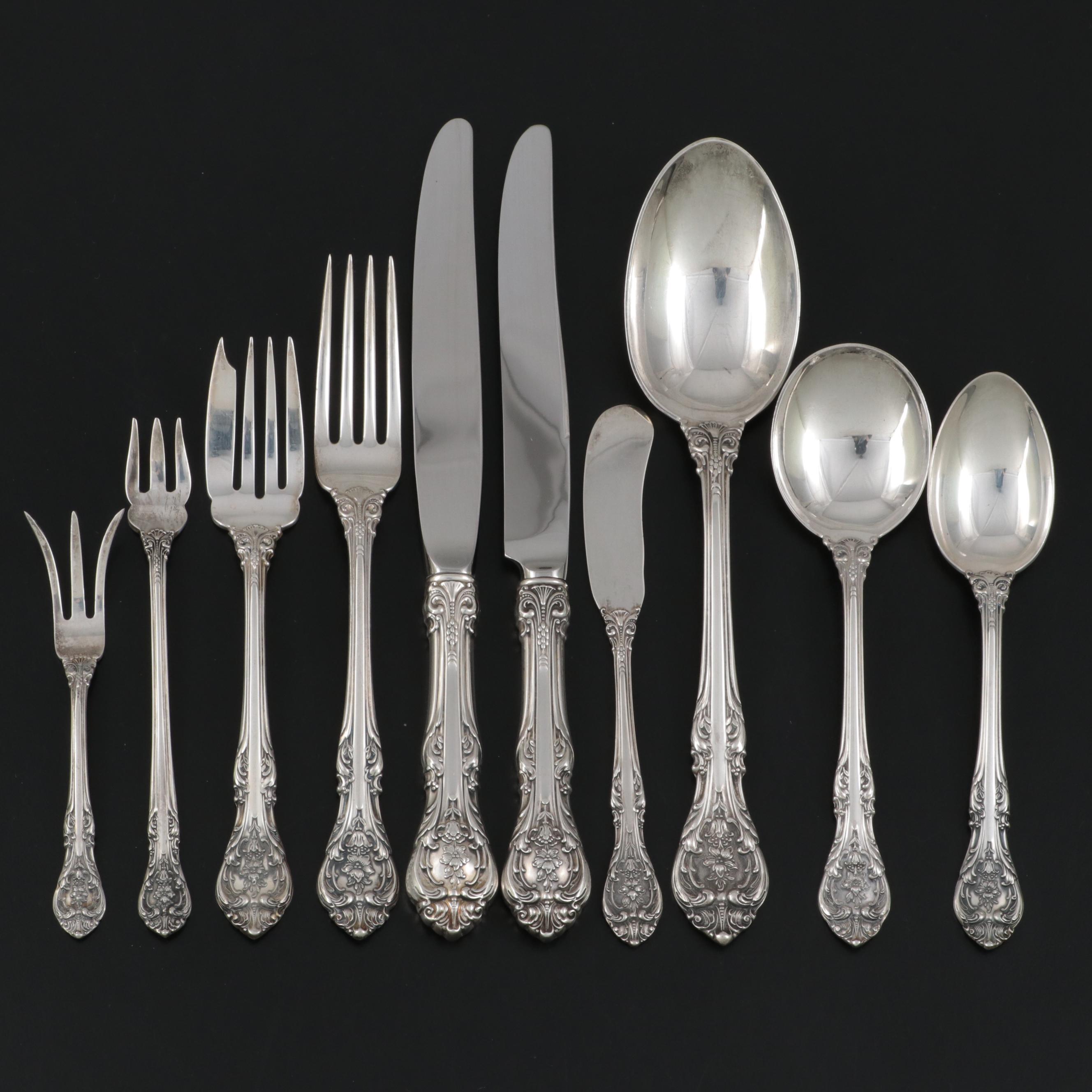 Gorham "King Edward Sterling Silver Flatware, Mid to Late 20th Century