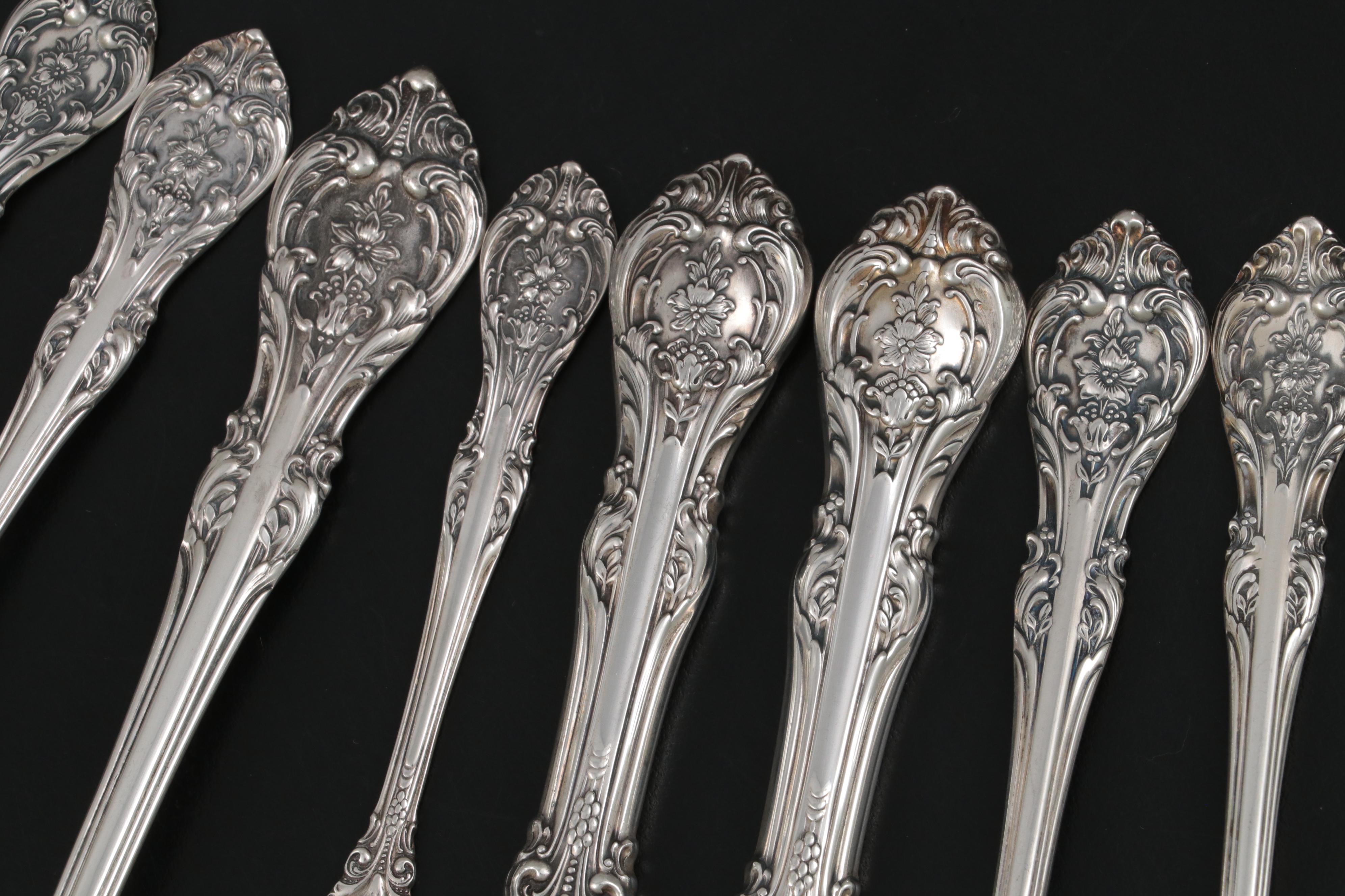 Gorham "King Edward Sterling Silver Flatware, Mid to Late 20th Century