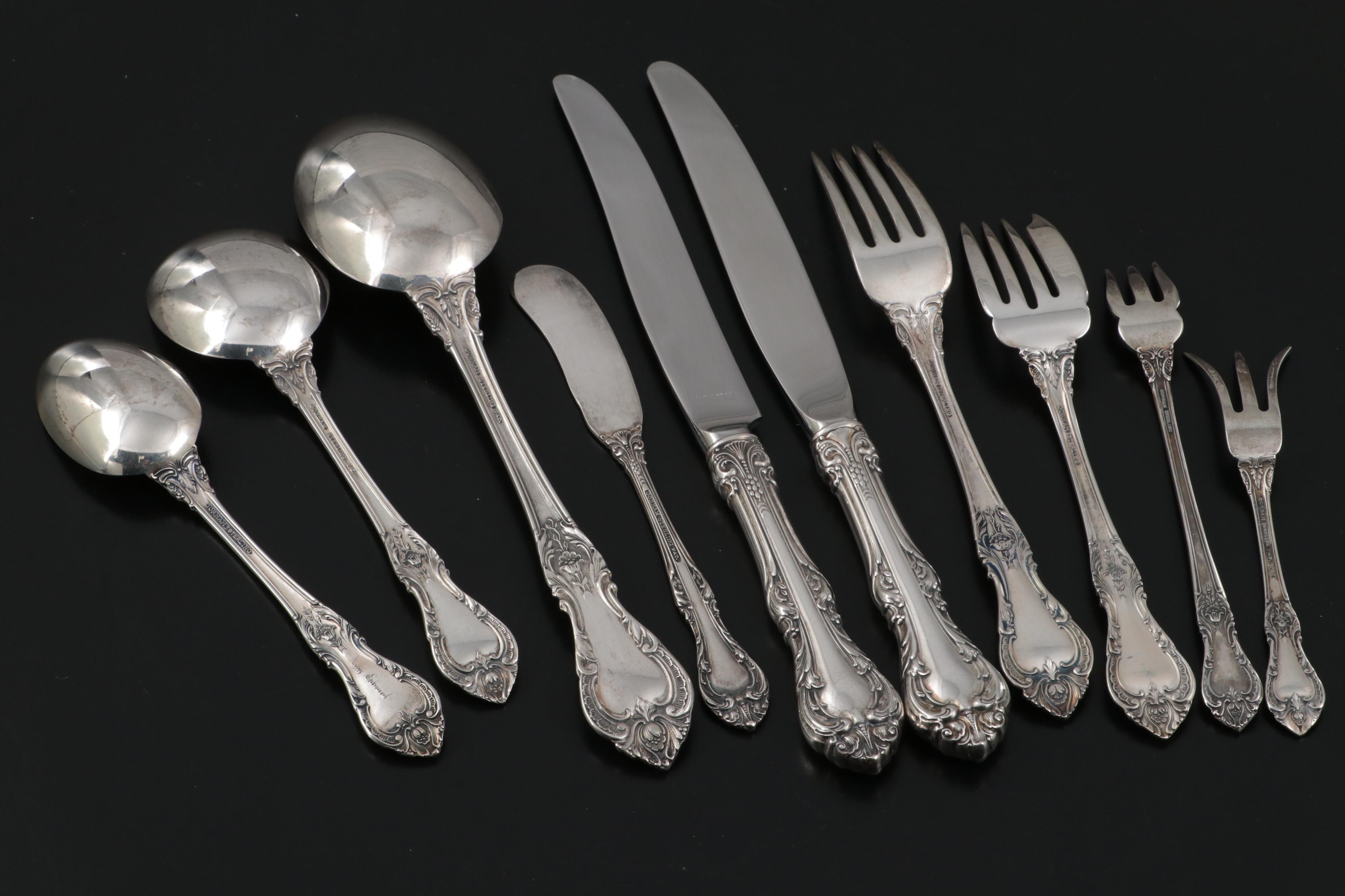 Gorham "King Edward Sterling Silver Flatware, Mid to Late 20th Century