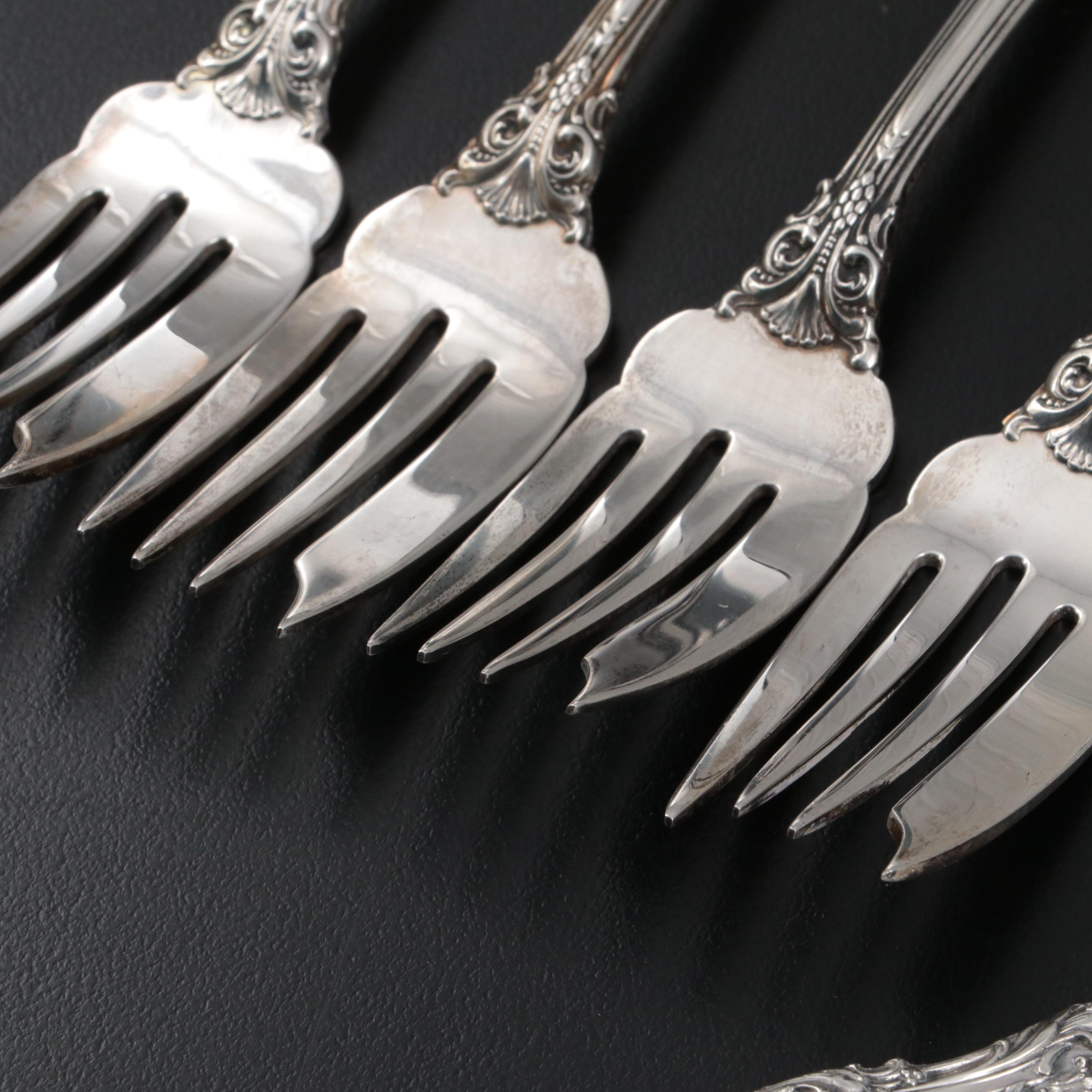 Gorham "King Edward Sterling Silver Flatware, Mid to Late 20th Century