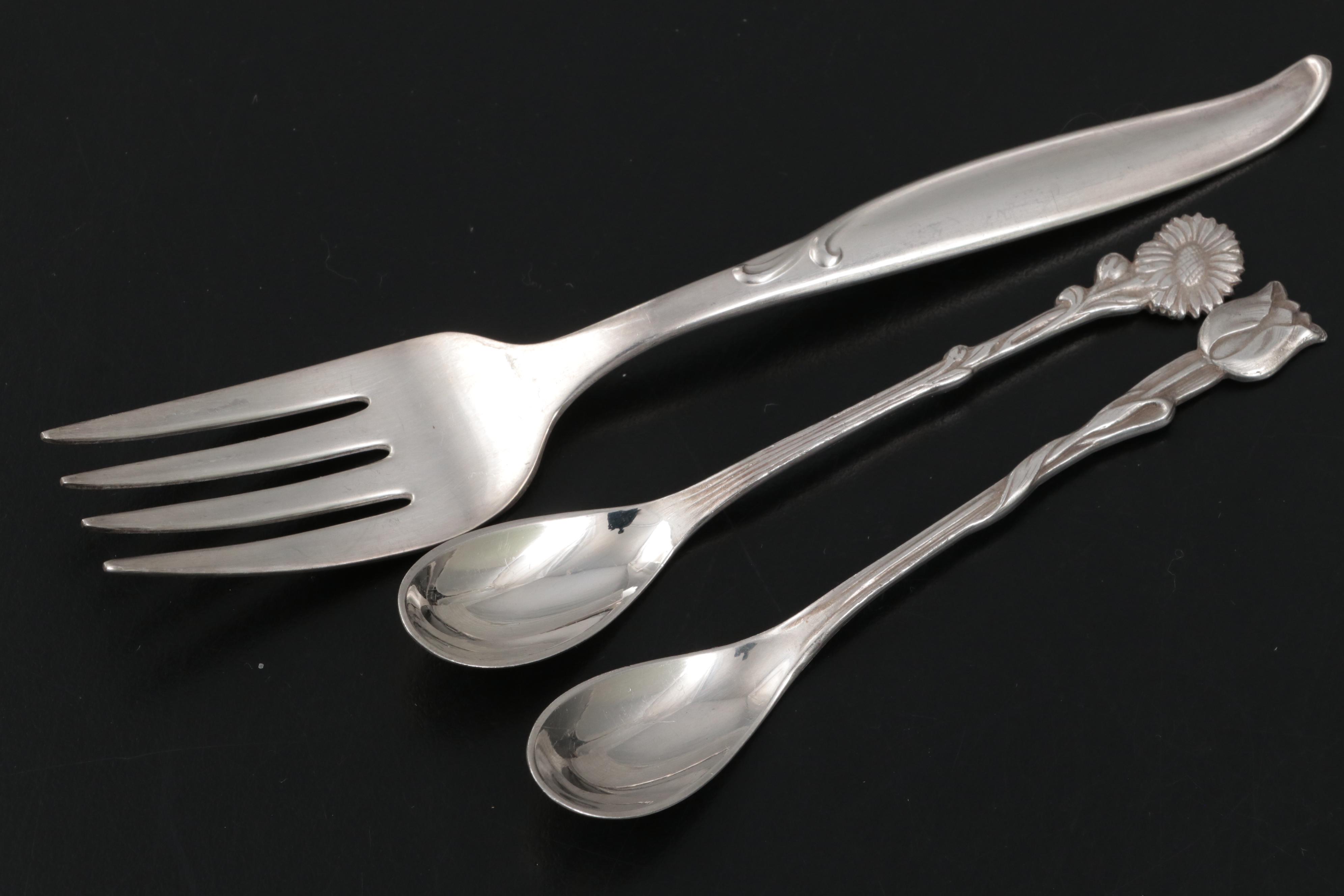 Gorham "King Edward Sterling Silver Flatware, Mid to Late 20th Century