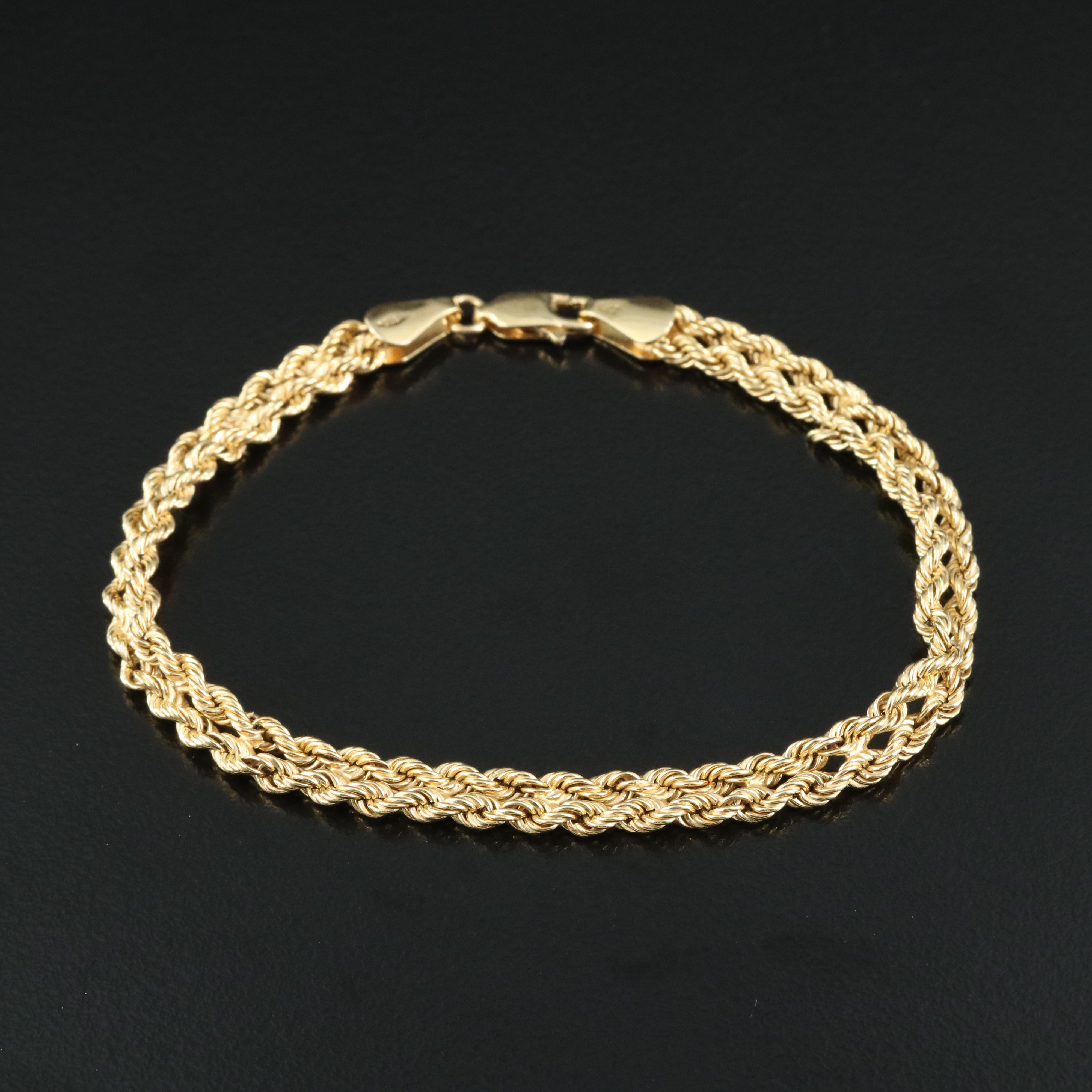 14K Double Rope Bracelet