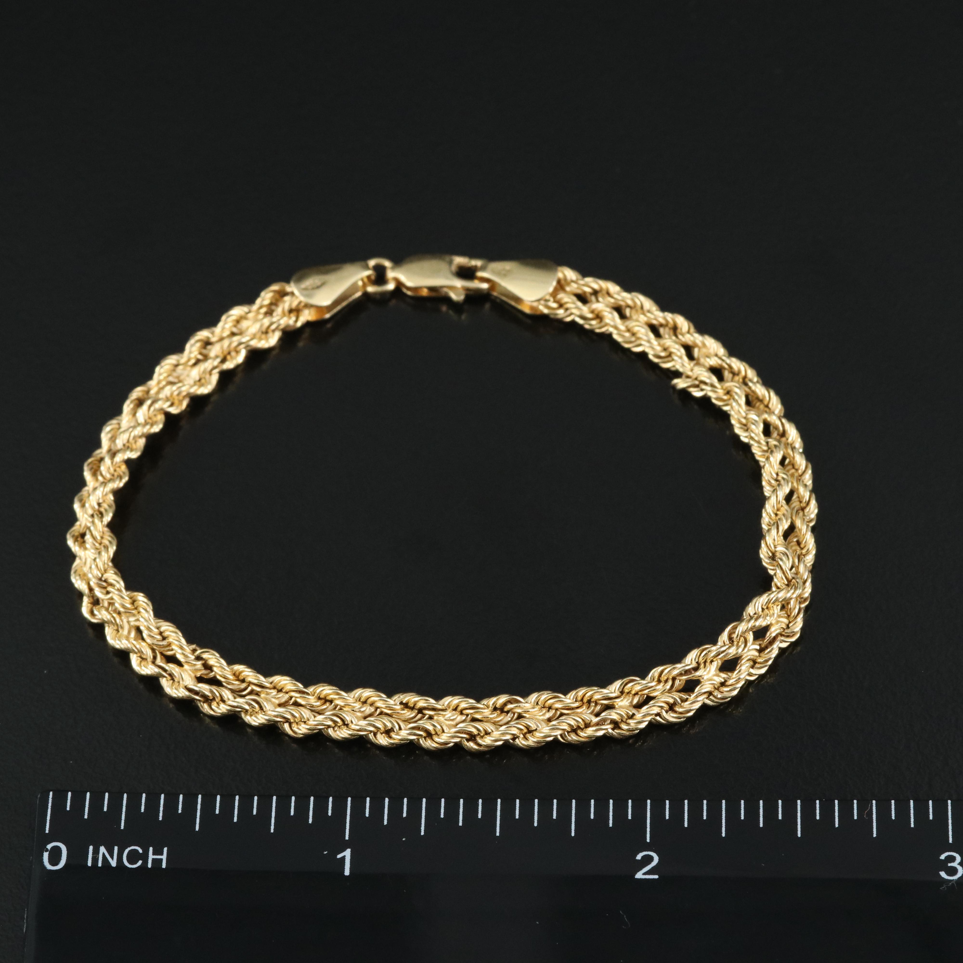 14K Double Rope Bracelet
