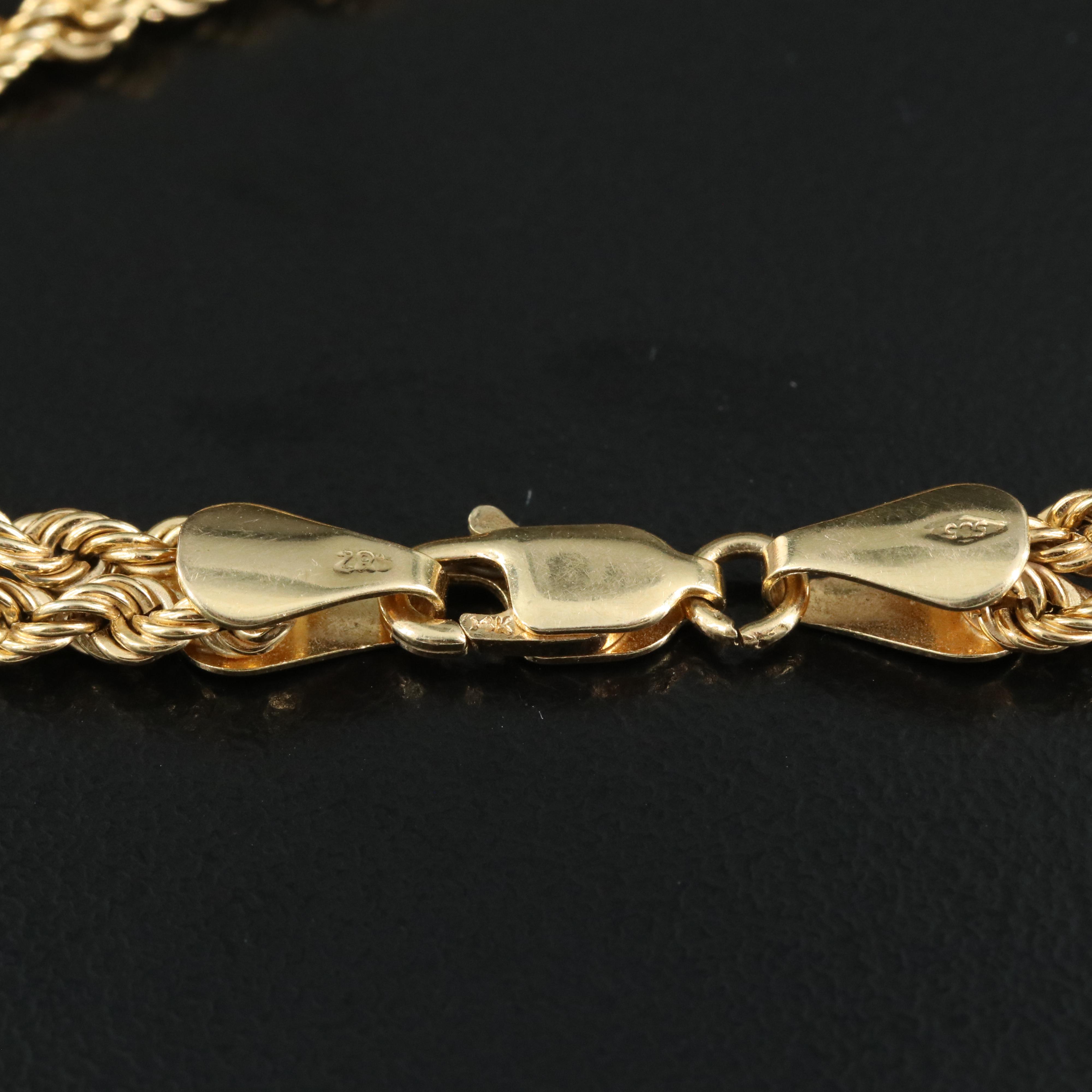 14K Double Rope Bracelet