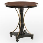 Napoleon III Style Parcel-Ebonized and Brassed Metal Bistro Table