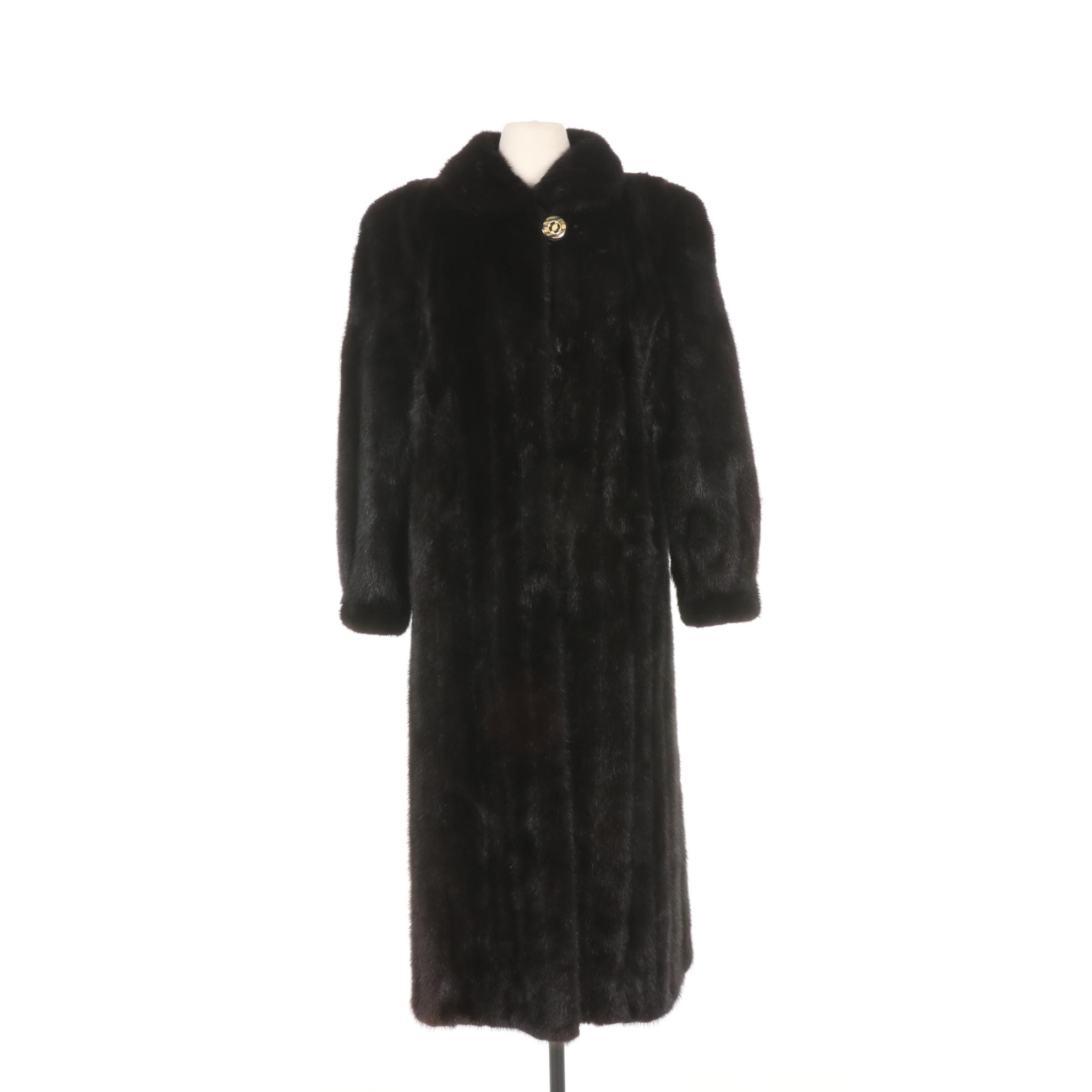 Mahogany Mink Fur Full Length Coat EBTH