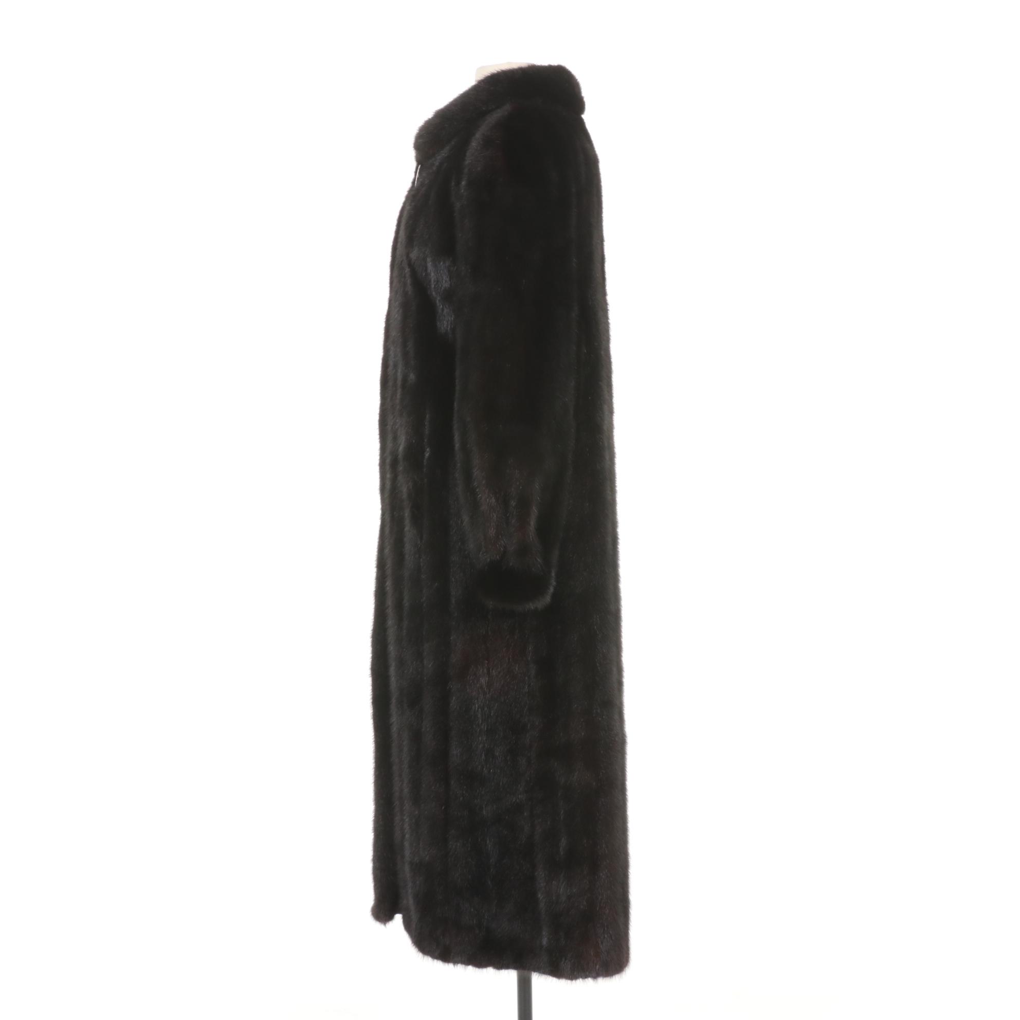 Mahogany Mink Fur Full Length Coat