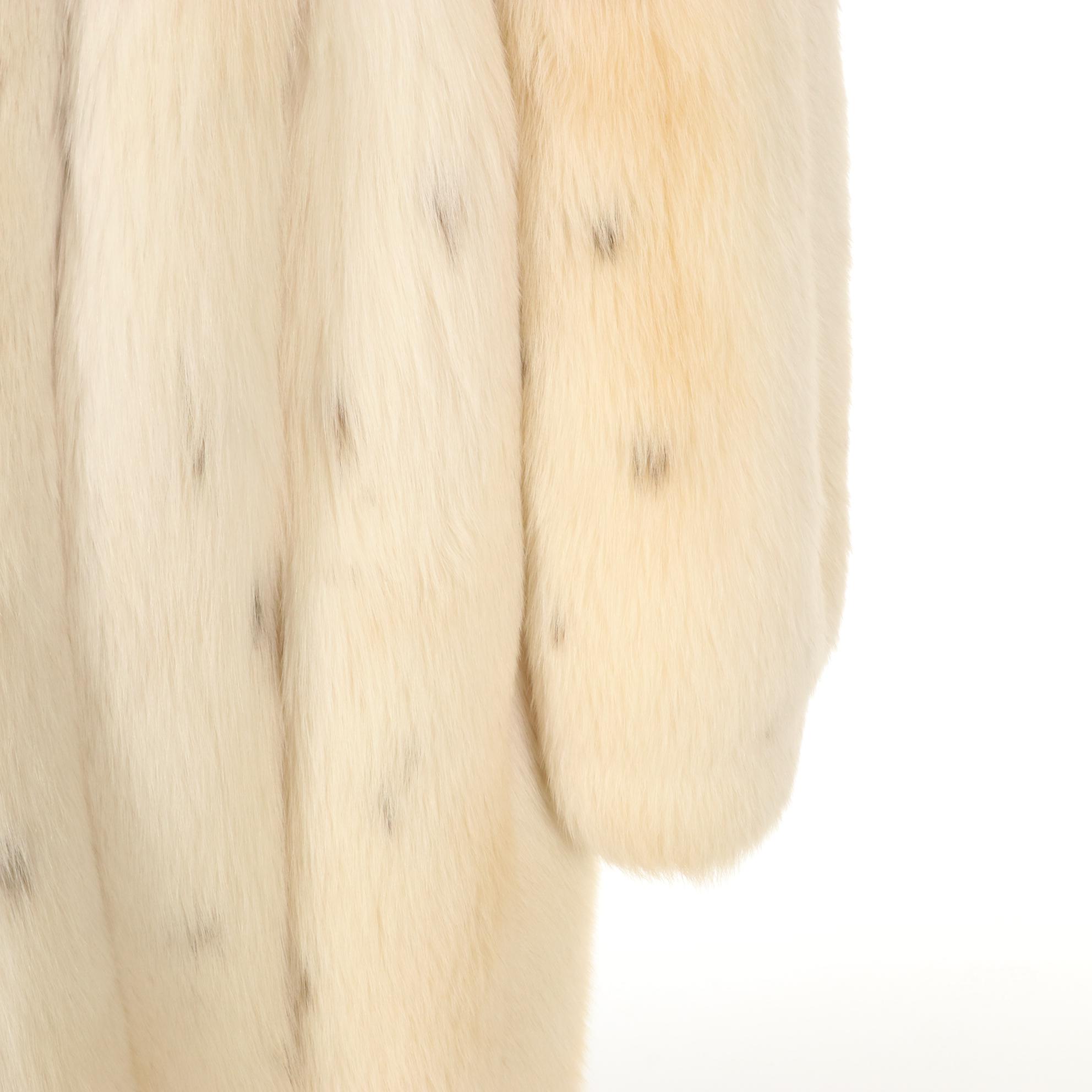 Lynx Dyed Fox Fur Full Length Coat
