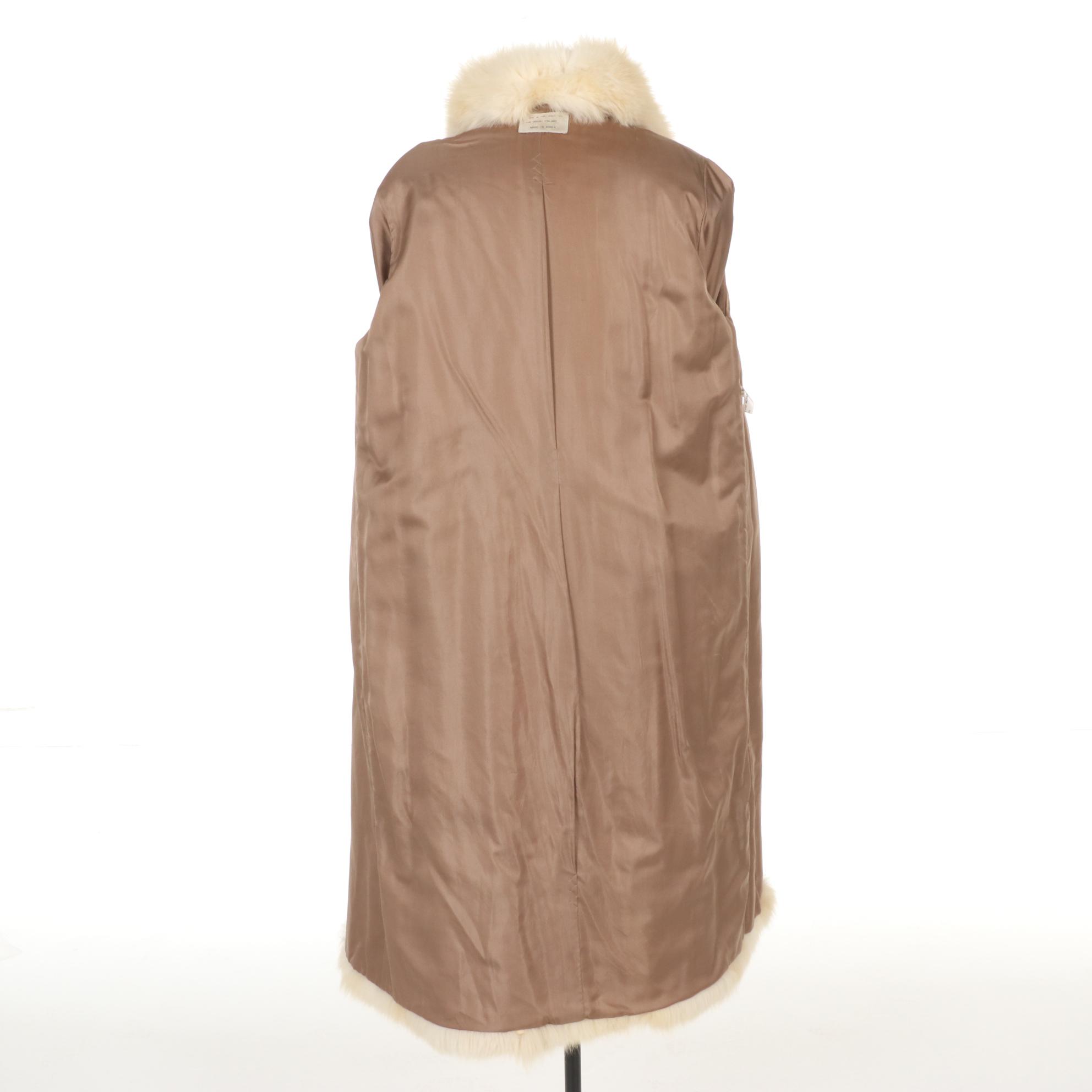 Lynx Dyed Fox Fur Full Length Coat