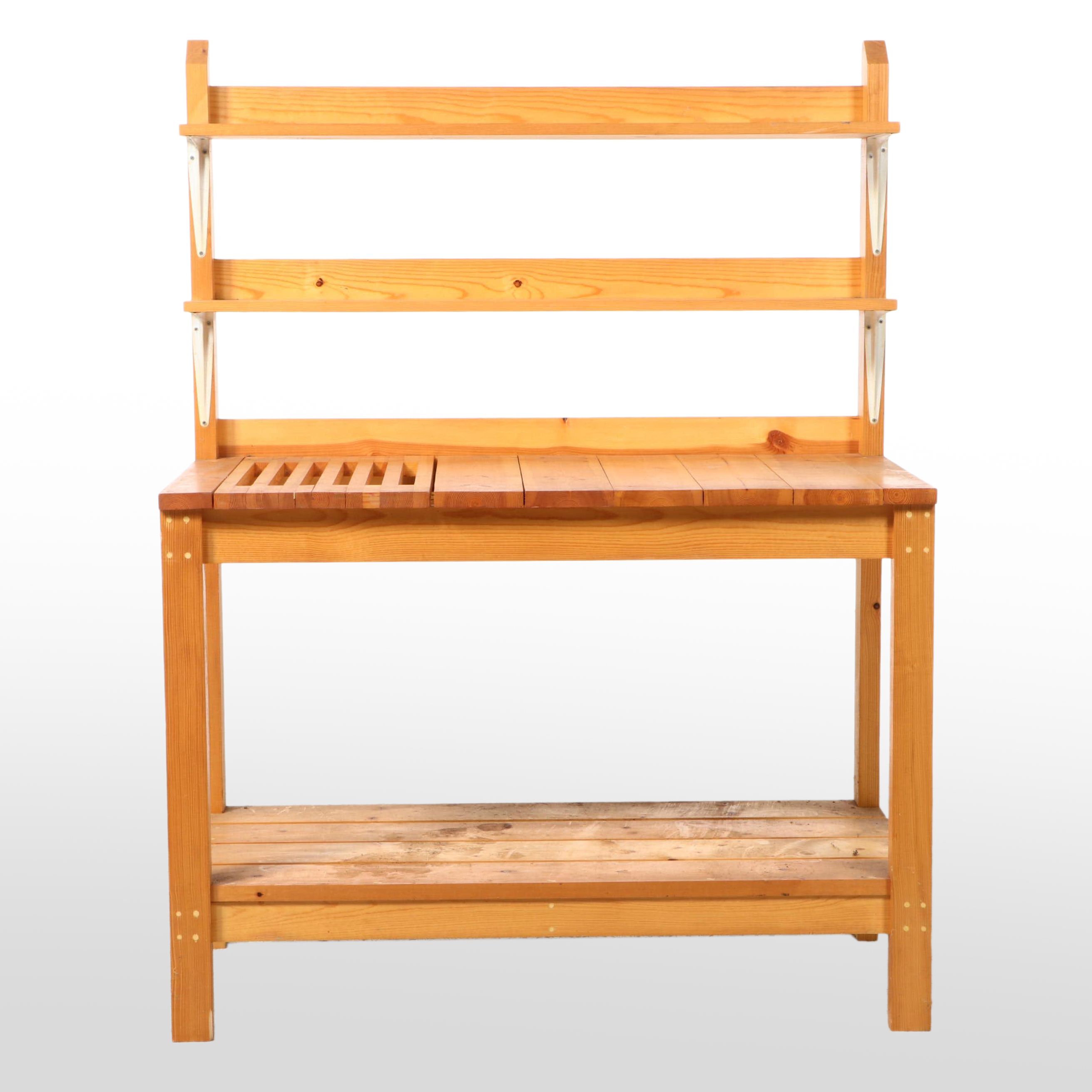 Industrial Pine Work Bench