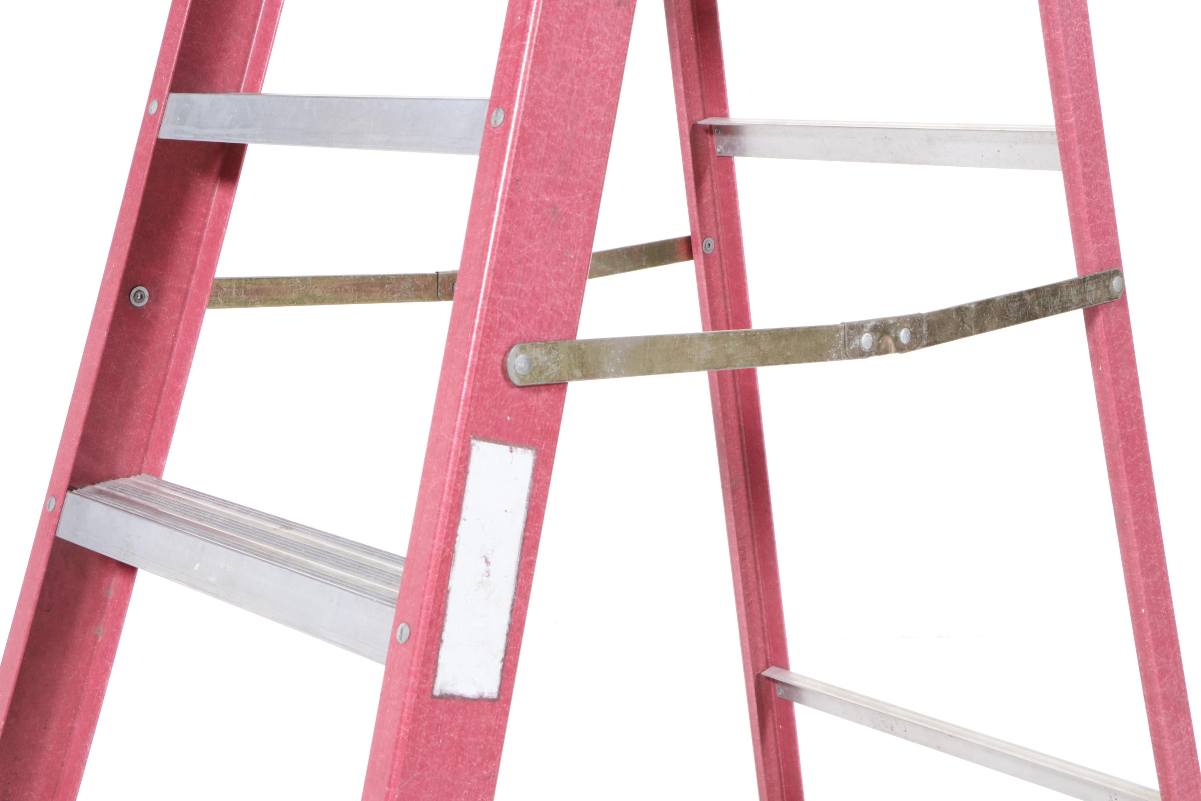 Werner Fiberglass and Aluminum Step Ladder and 24' Extension Ladder