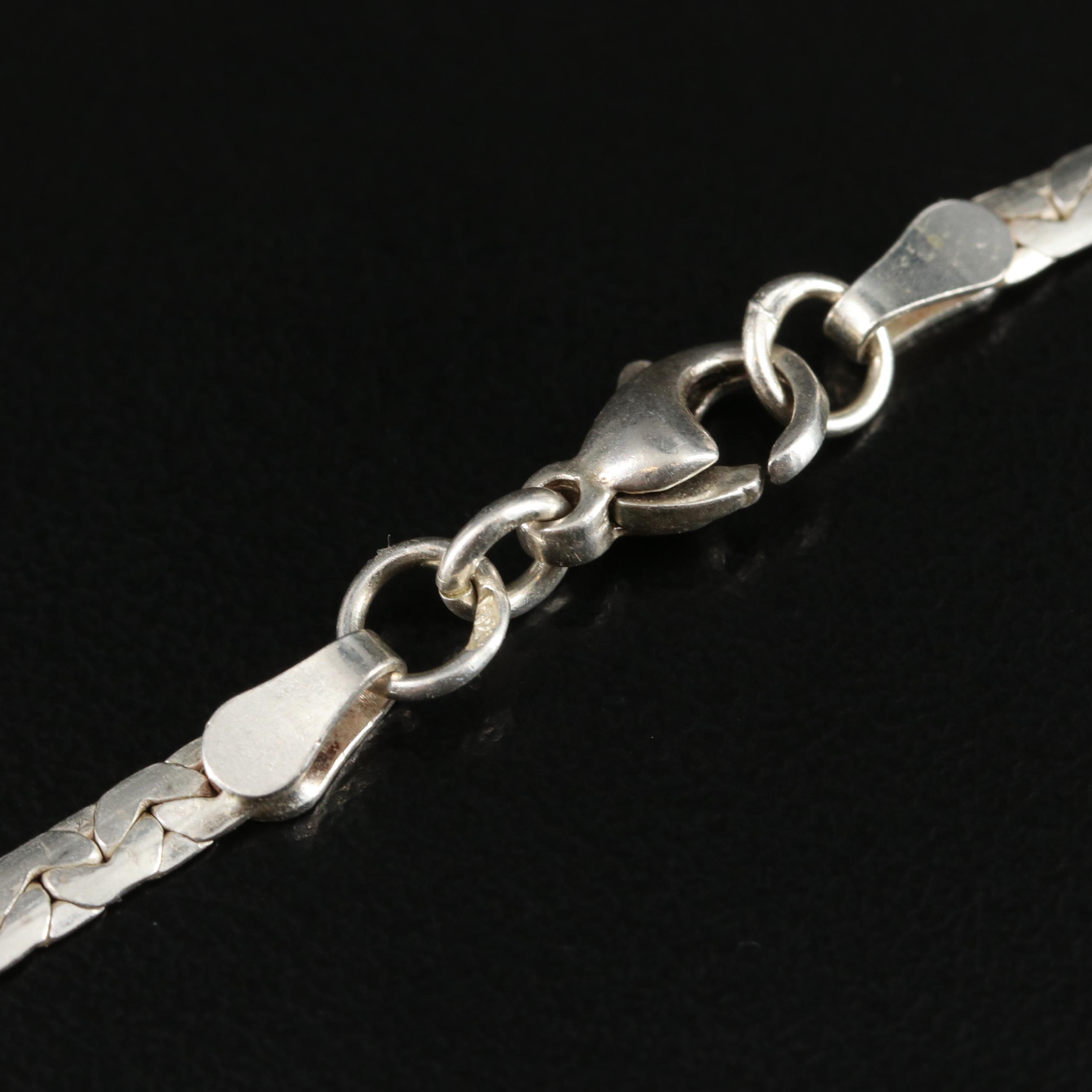 Sterling Amber Necklace