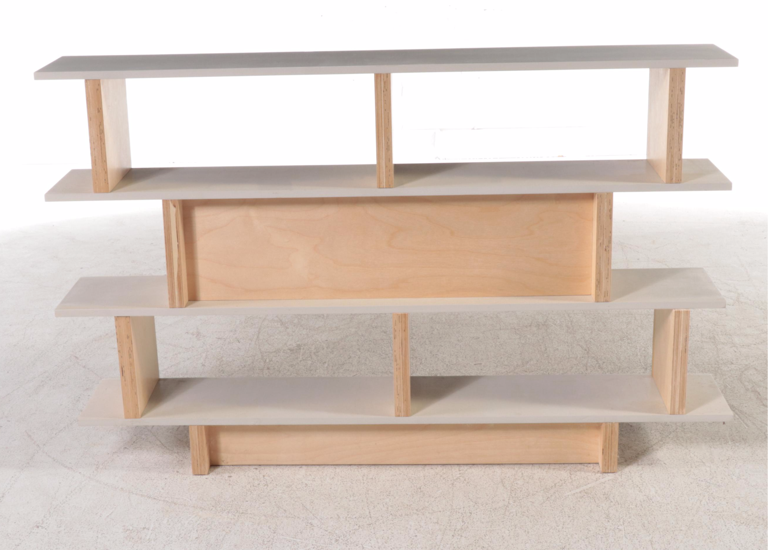 Modernist Style Plywood Four-Tier Bookcase