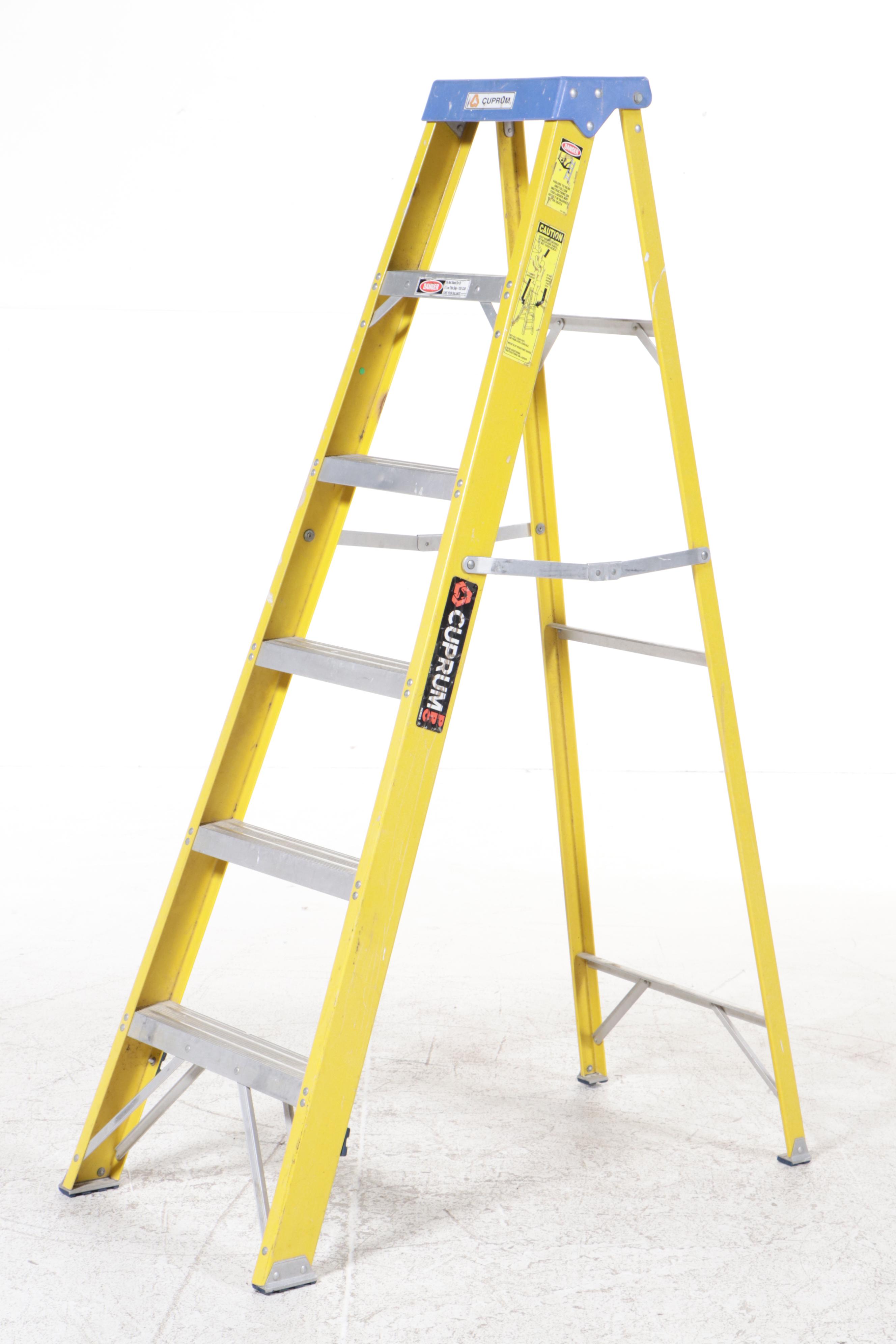 Cuprum Fiberglass and Aluminum 6' Step Ladder and 16' Extension Ladder