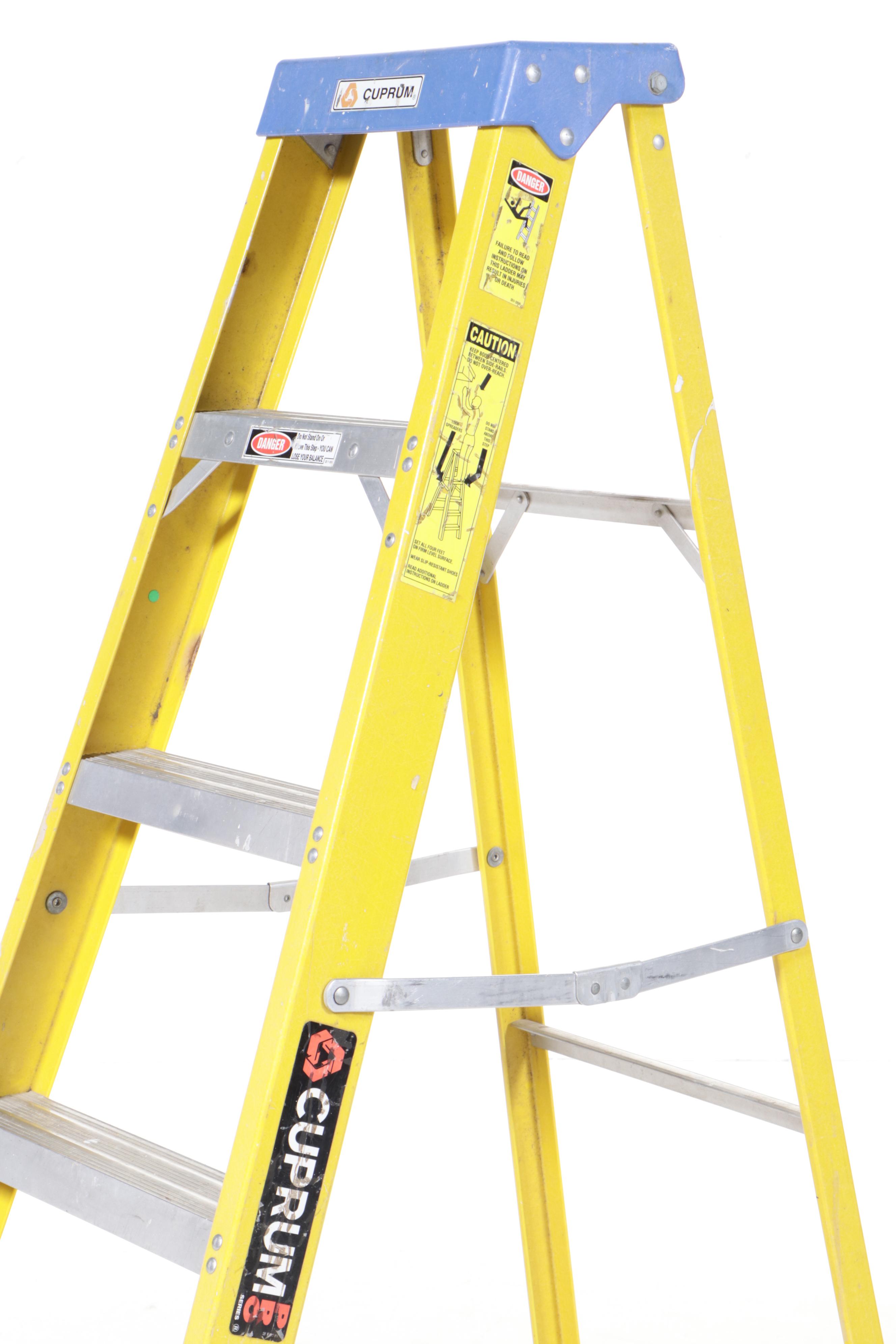 Cuprum Fiberglass and Aluminum 6' Step Ladder and 16' Extension Ladder