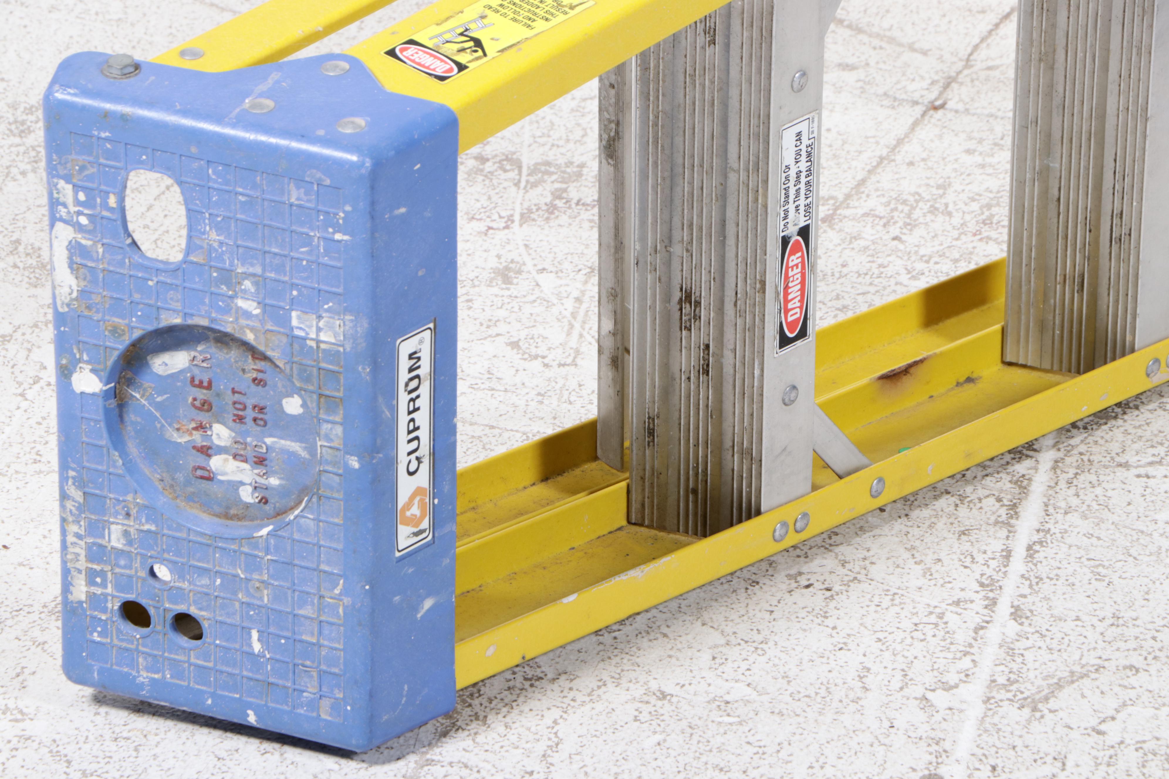 Cuprum Fiberglass and Aluminum 6' Step Ladder and 16' Extension Ladder