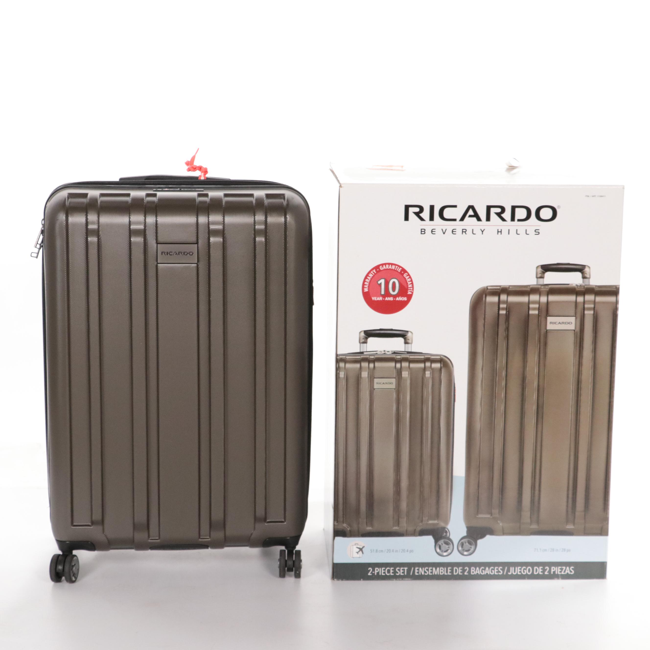 Ricardo Large Hardsided Roller Bag Suitcase with Box