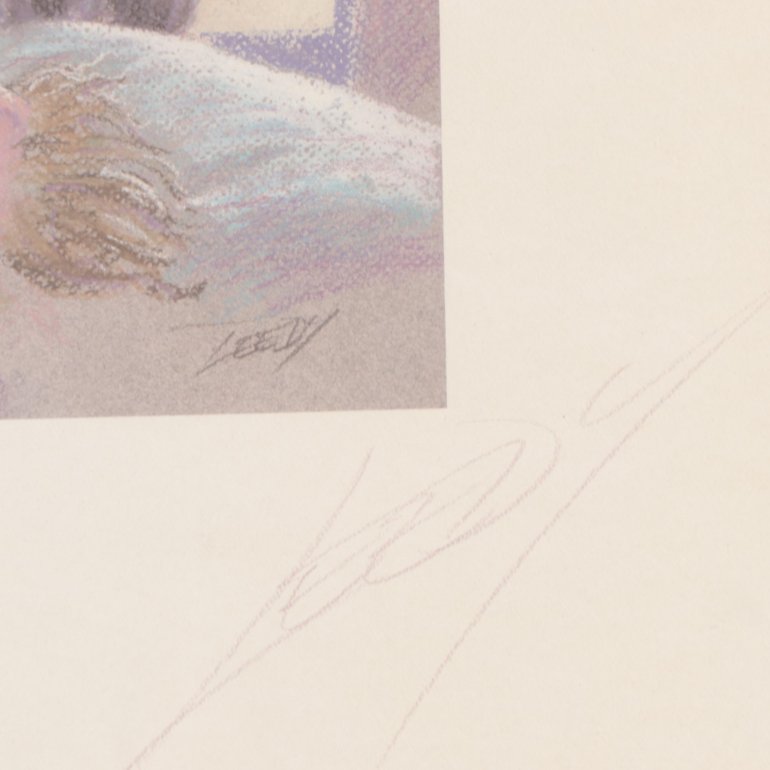 Jeff Leedy Cartoon Offset Lithograph "Demando Cat"