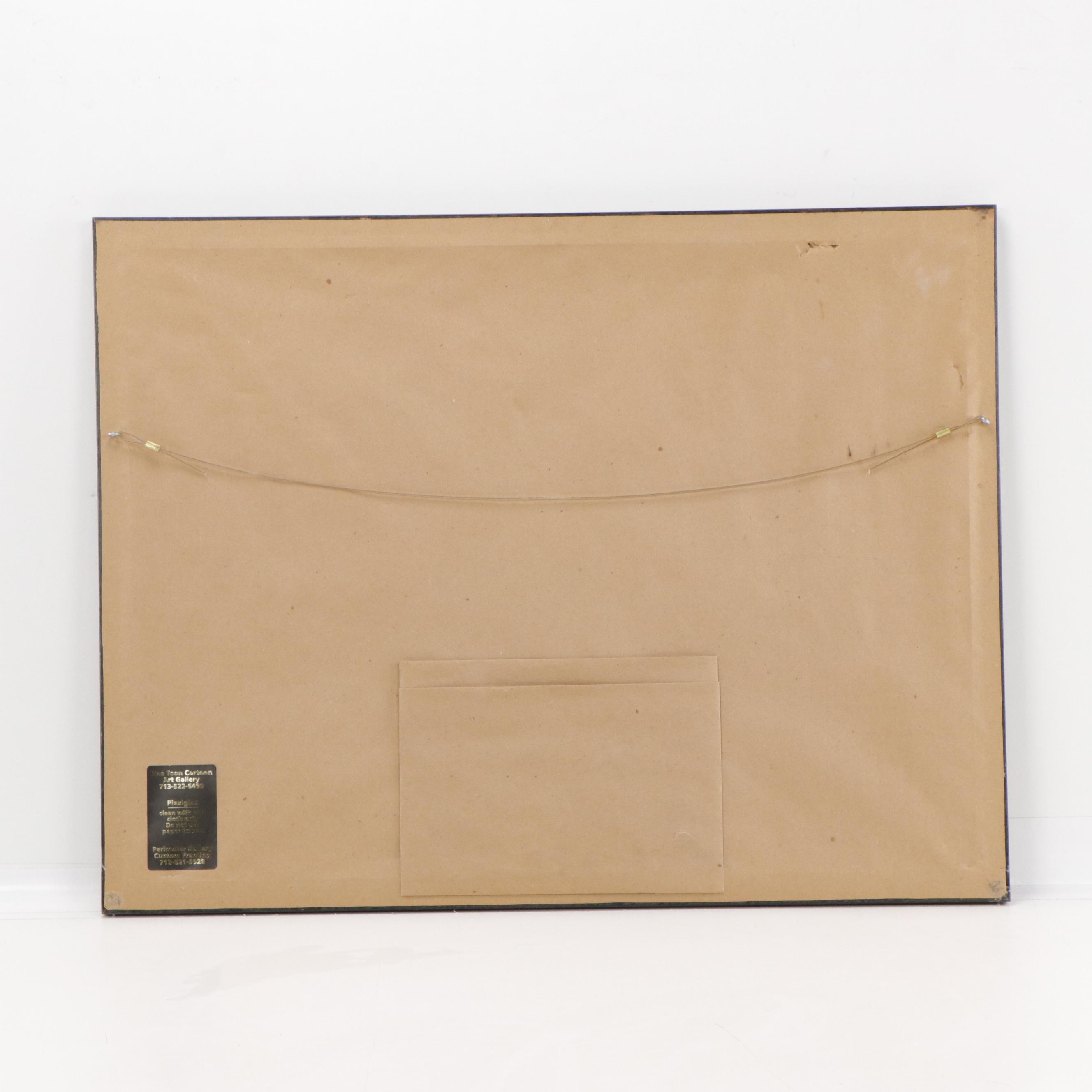 Jeff Leedy Cartoon Offset Lithograph "Demando Cat"