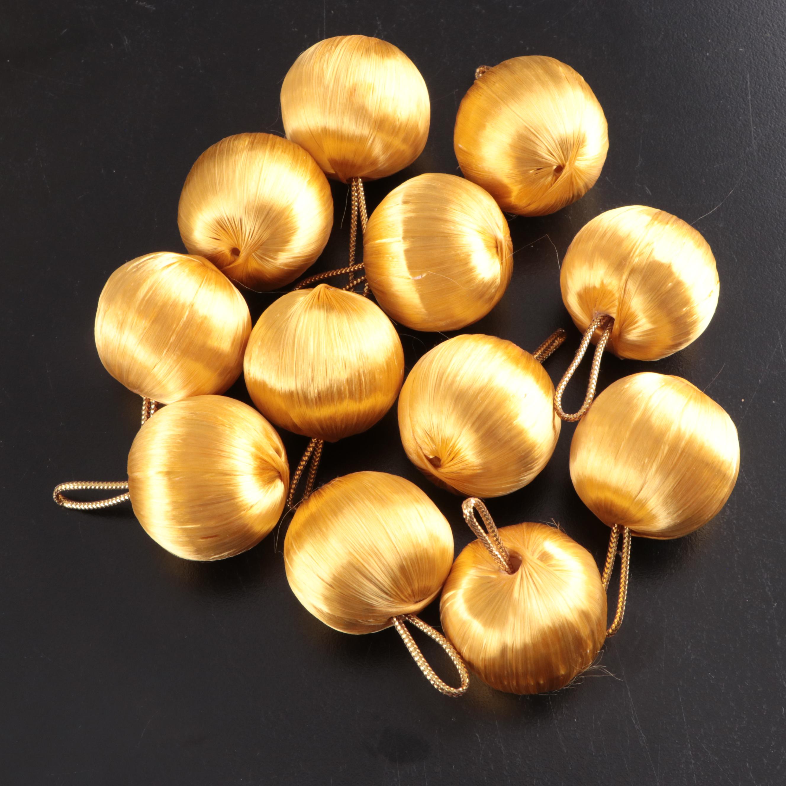 German Opalescent Blown Glass Ornaments with Other Glass Ornaments, Vintage