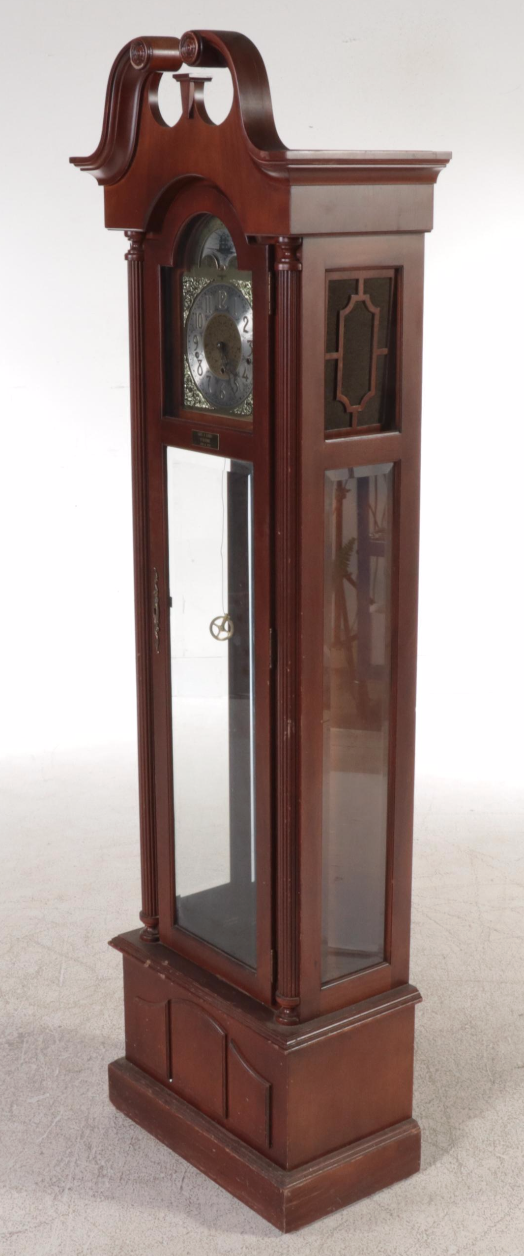 Baldwin Wooden Grandfather Clock, Late 20th Century