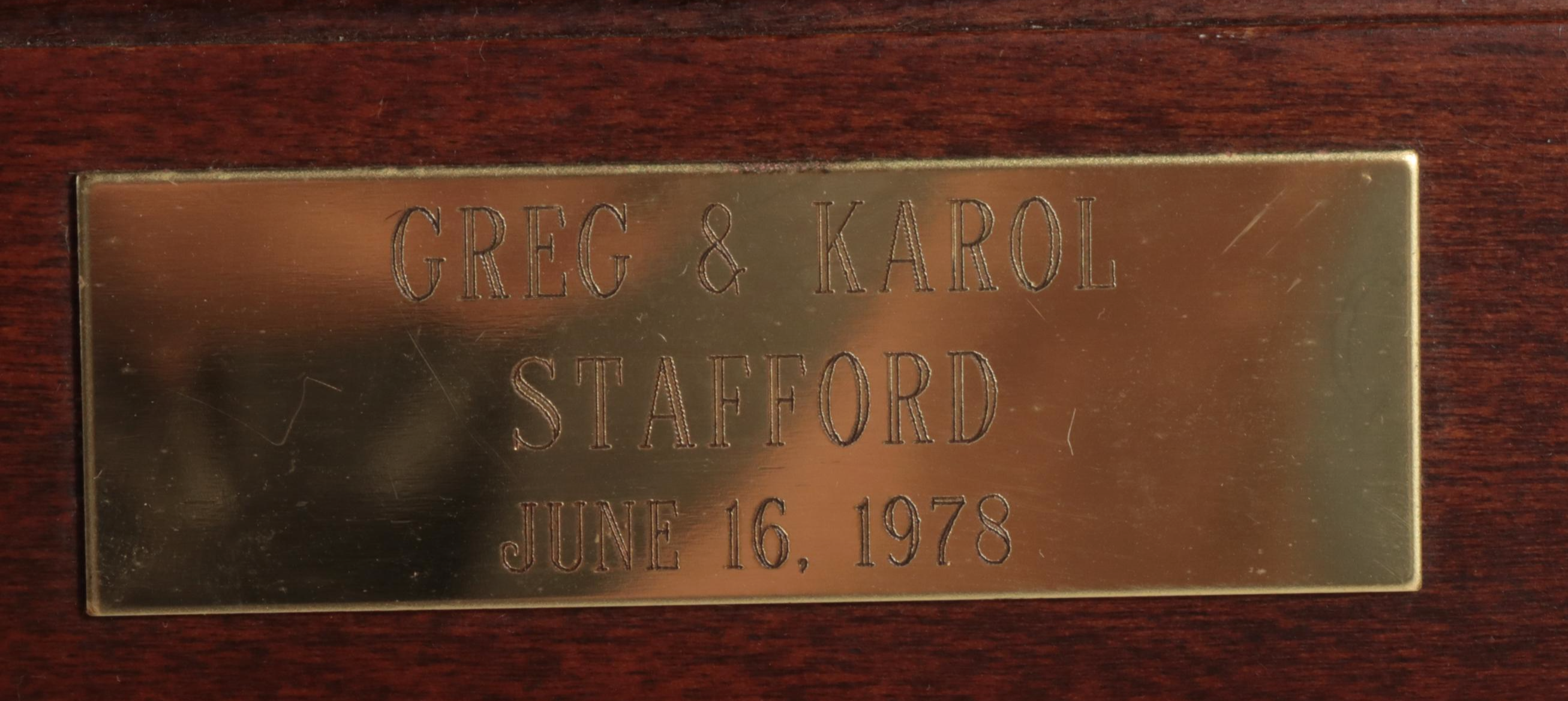 Baldwin Wooden Grandfather Clock, Late 20th Century