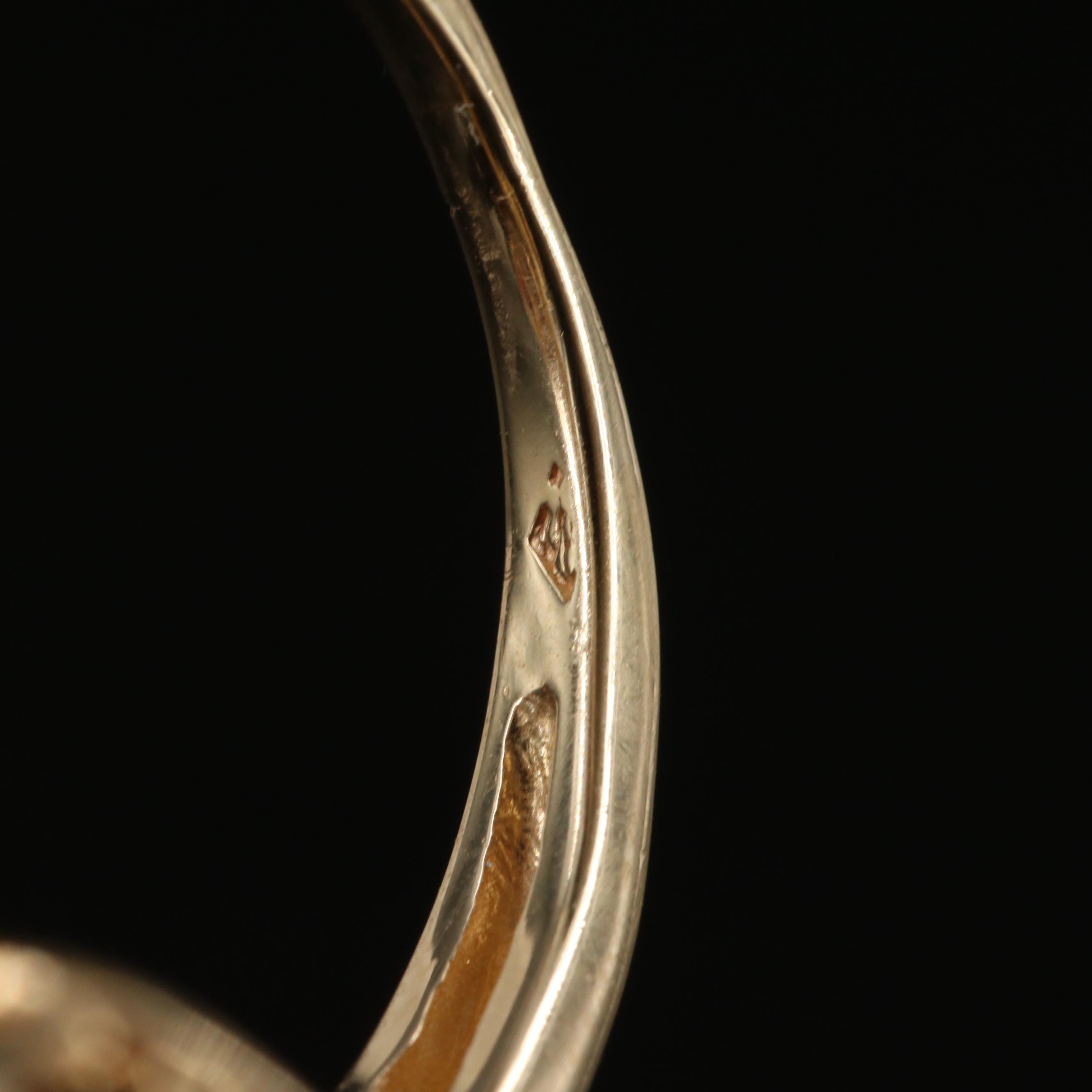 14K Diamond and Garnet Floral Bypass Ring