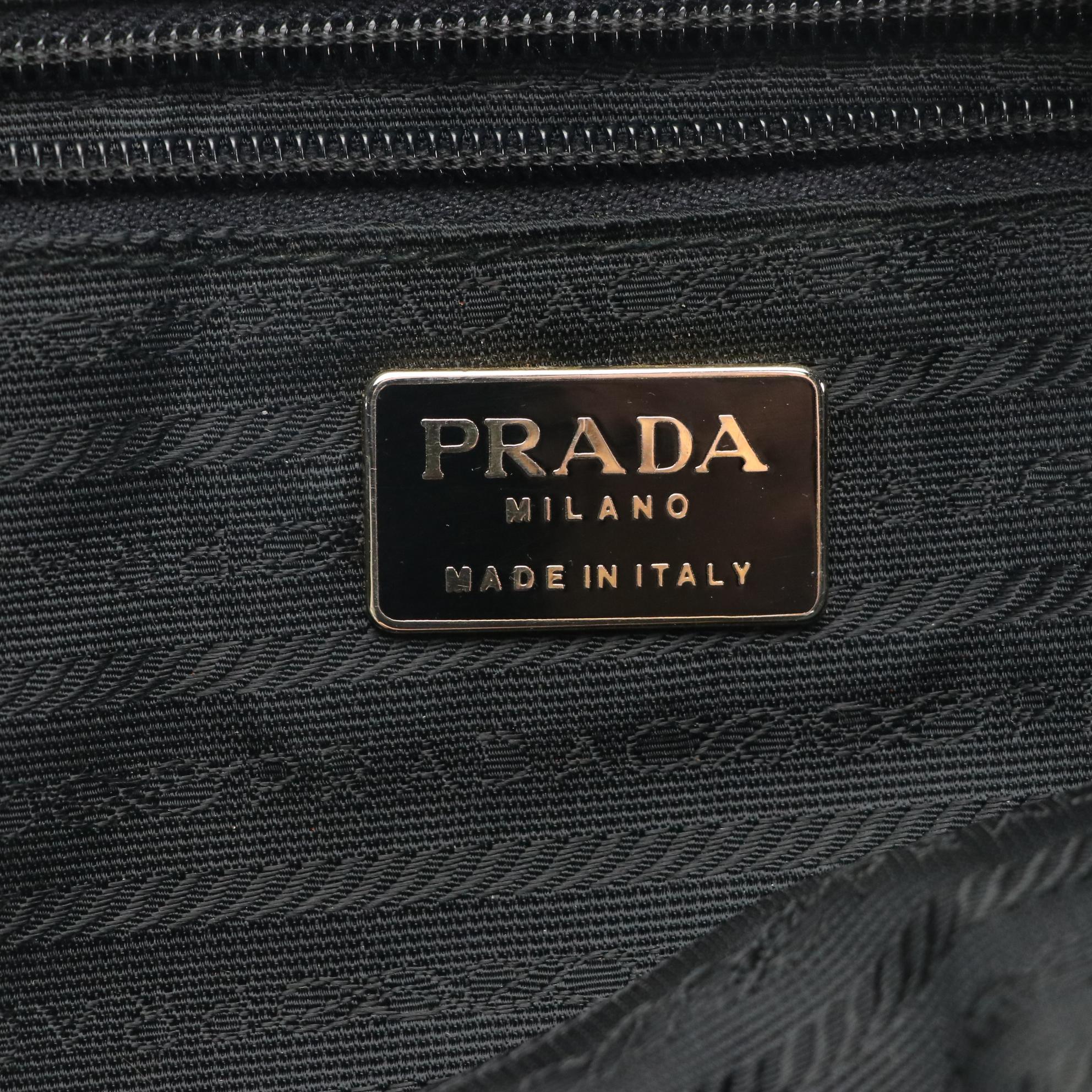 Prada Black Tessuto Nylon Diamond Quilted Shoulder Bag