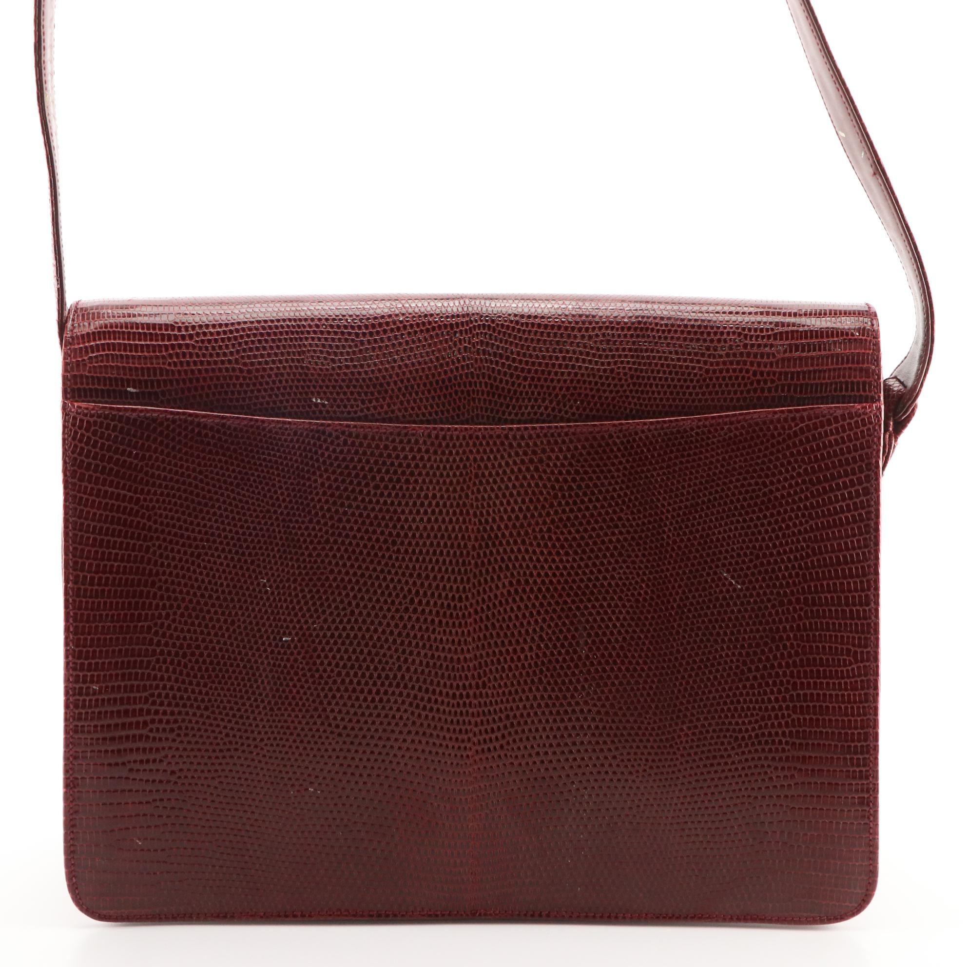 Gucci Flap Front Shoulder Bag, 6-Key Holder, Wallet, and Memo Pad in Lizard Skin