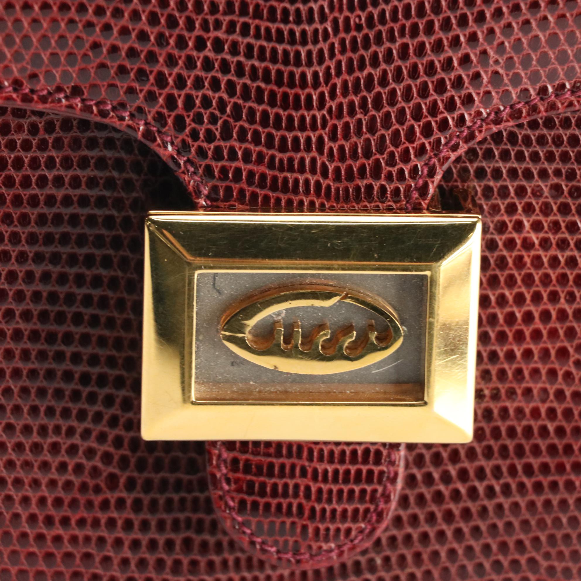 Gucci Flap Front Shoulder Bag, 6-Key Holder, Wallet, and Memo Pad in Lizard Skin