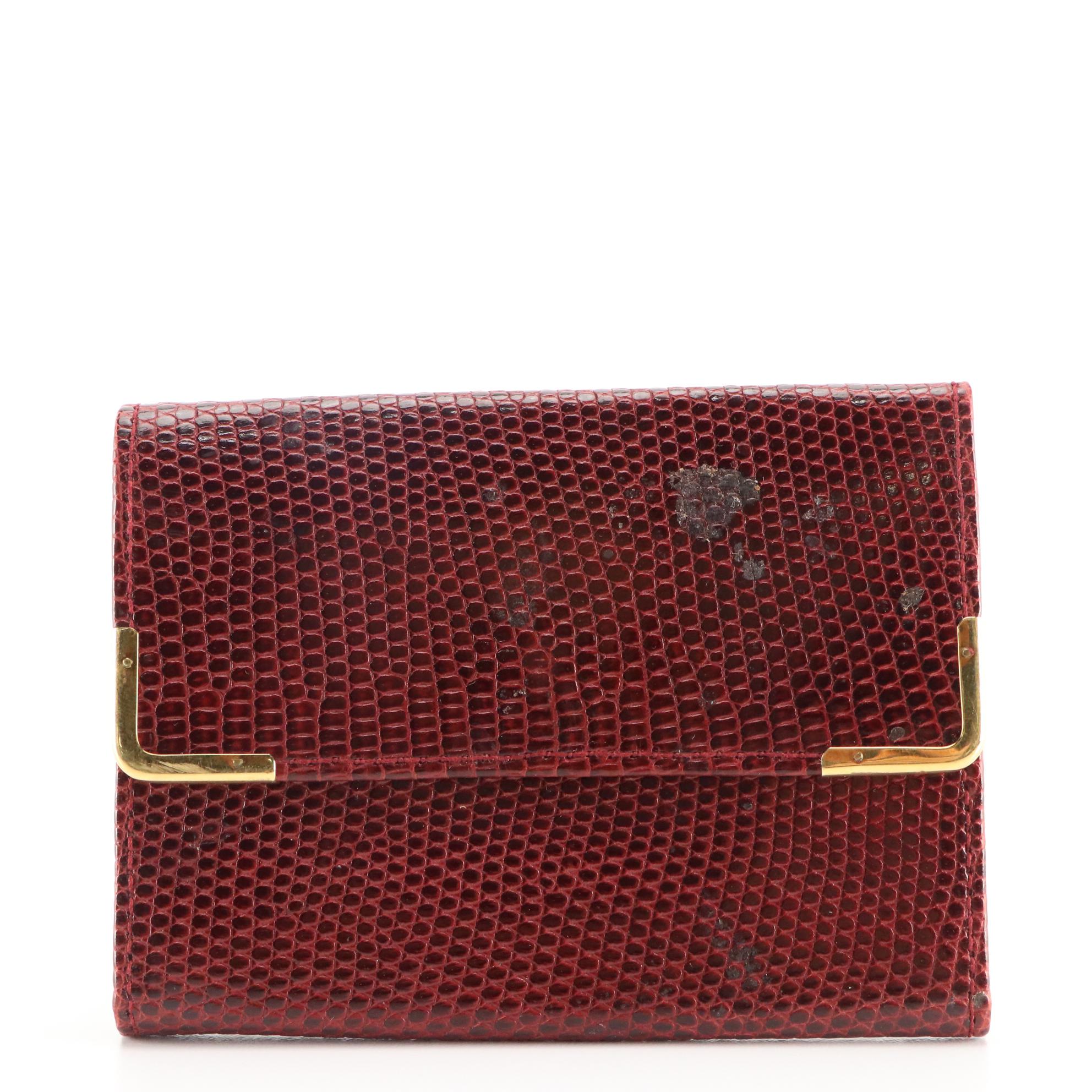 Gucci Flap Front Shoulder Bag, 6-Key Holder, Wallet, and Memo Pad in Lizard Skin