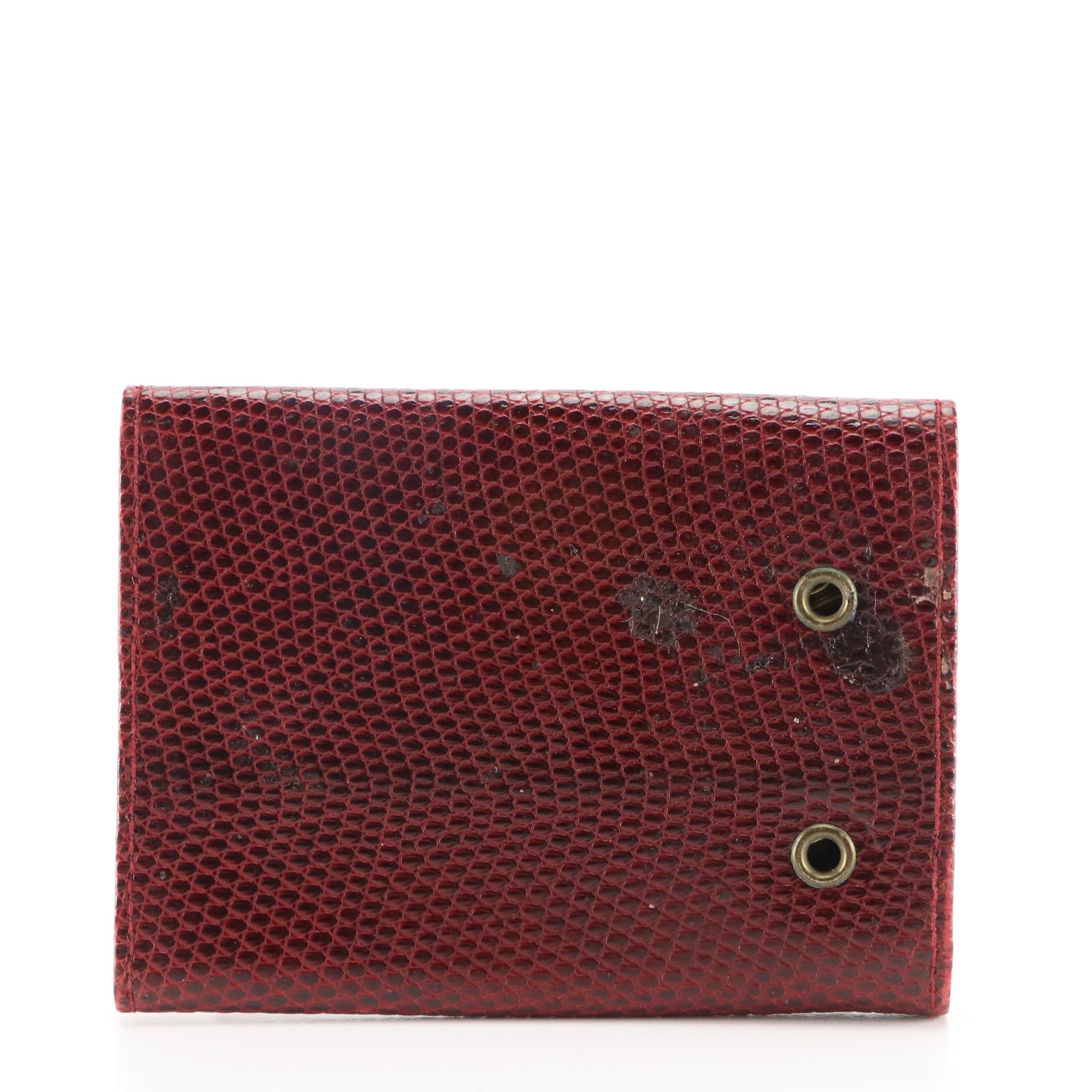 Gucci Flap Front Shoulder Bag, 6-Key Holder, Wallet, and Memo Pad in Lizard Skin