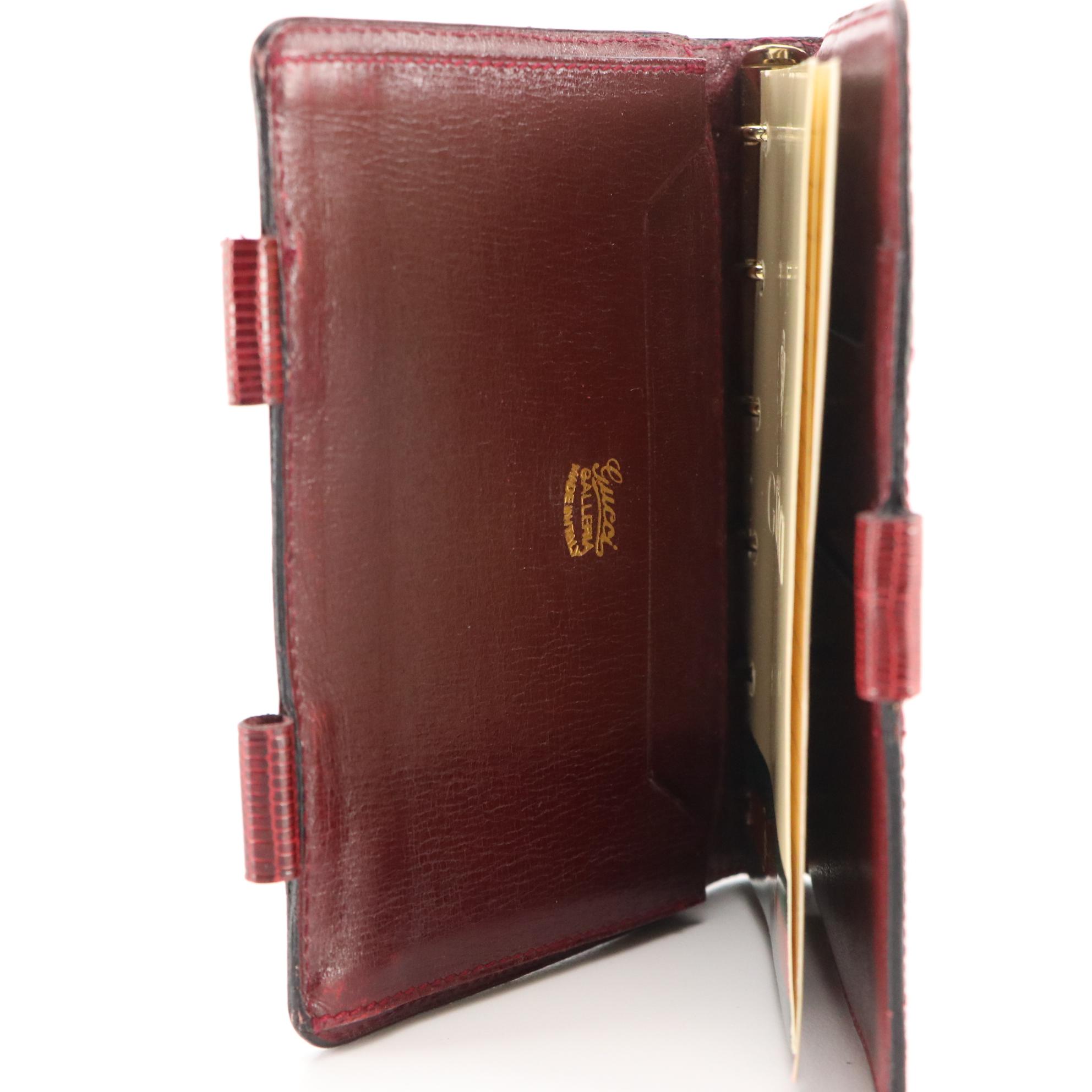 Gucci Flap Front Shoulder Bag, 6-Key Holder, Wallet, and Memo Pad in Lizard Skin