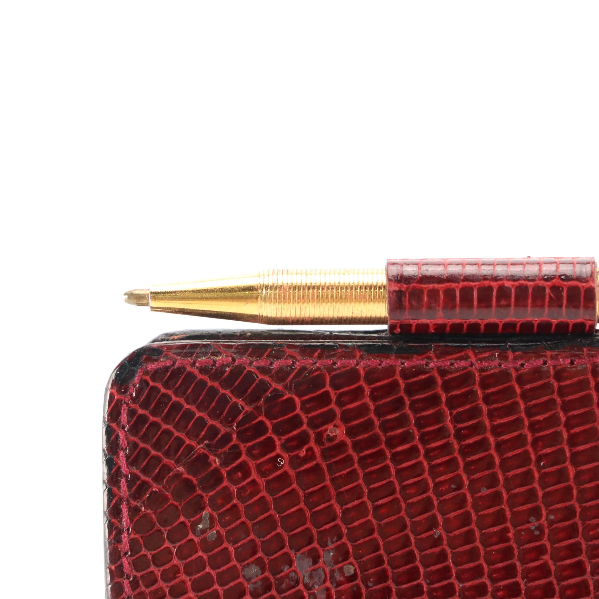 Gucci Flap Front Shoulder Bag, 6-Key Holder, Wallet, and Memo Pad in Lizard Skin