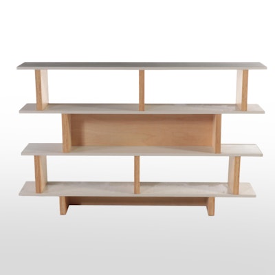 Modernist Style Plywood Four-Tier Bookcase