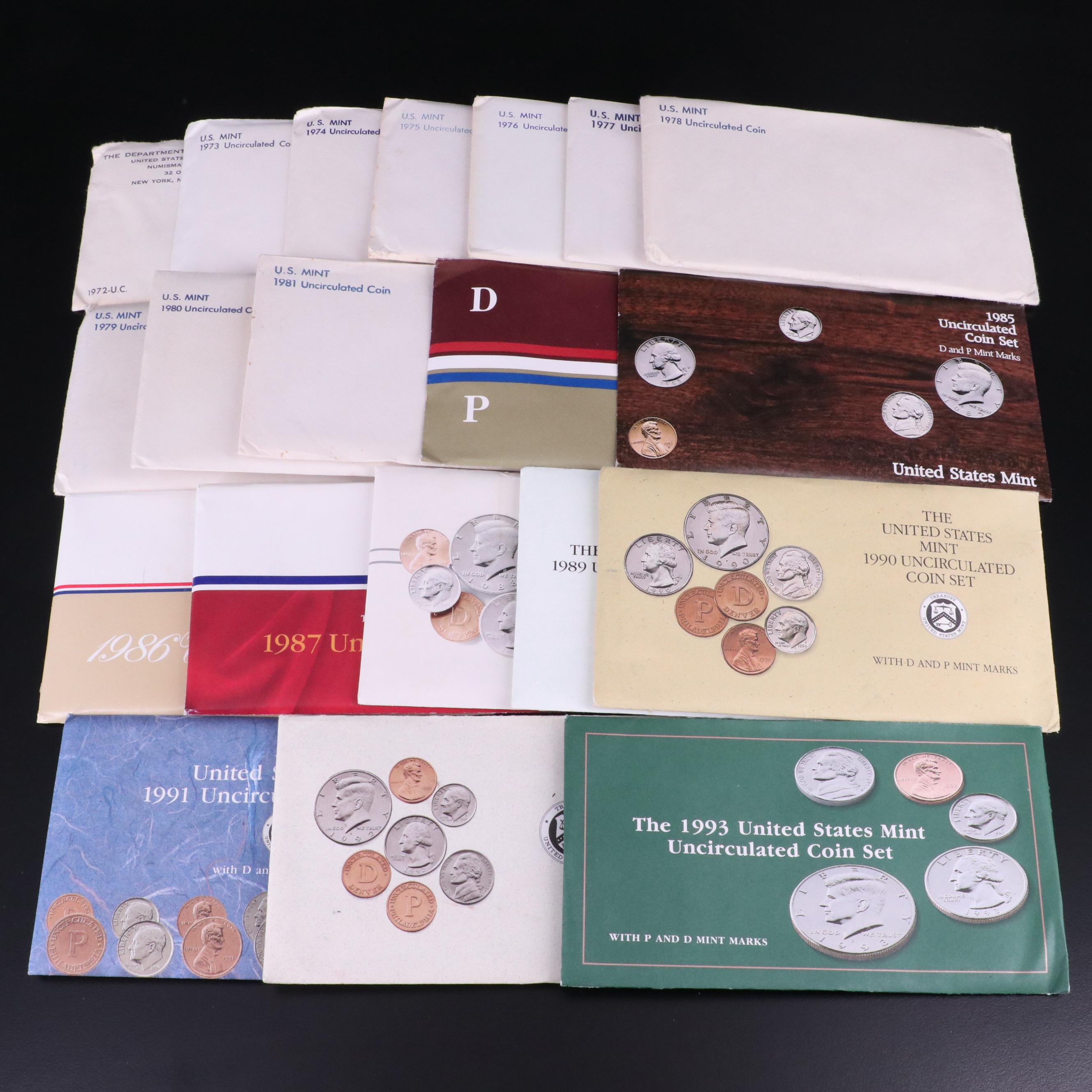 Collection of Twenty Different U.S. Uncirculated Mint Sets