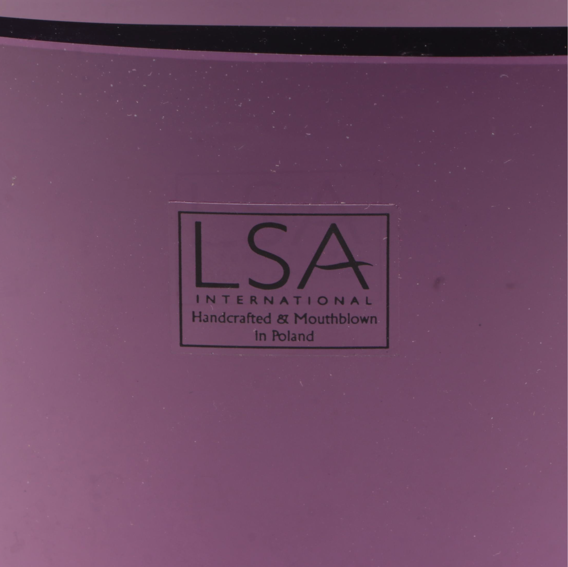 Poland LSA Blown Amethyst Art Glass Vase With Face Vase & Campi Style Vase