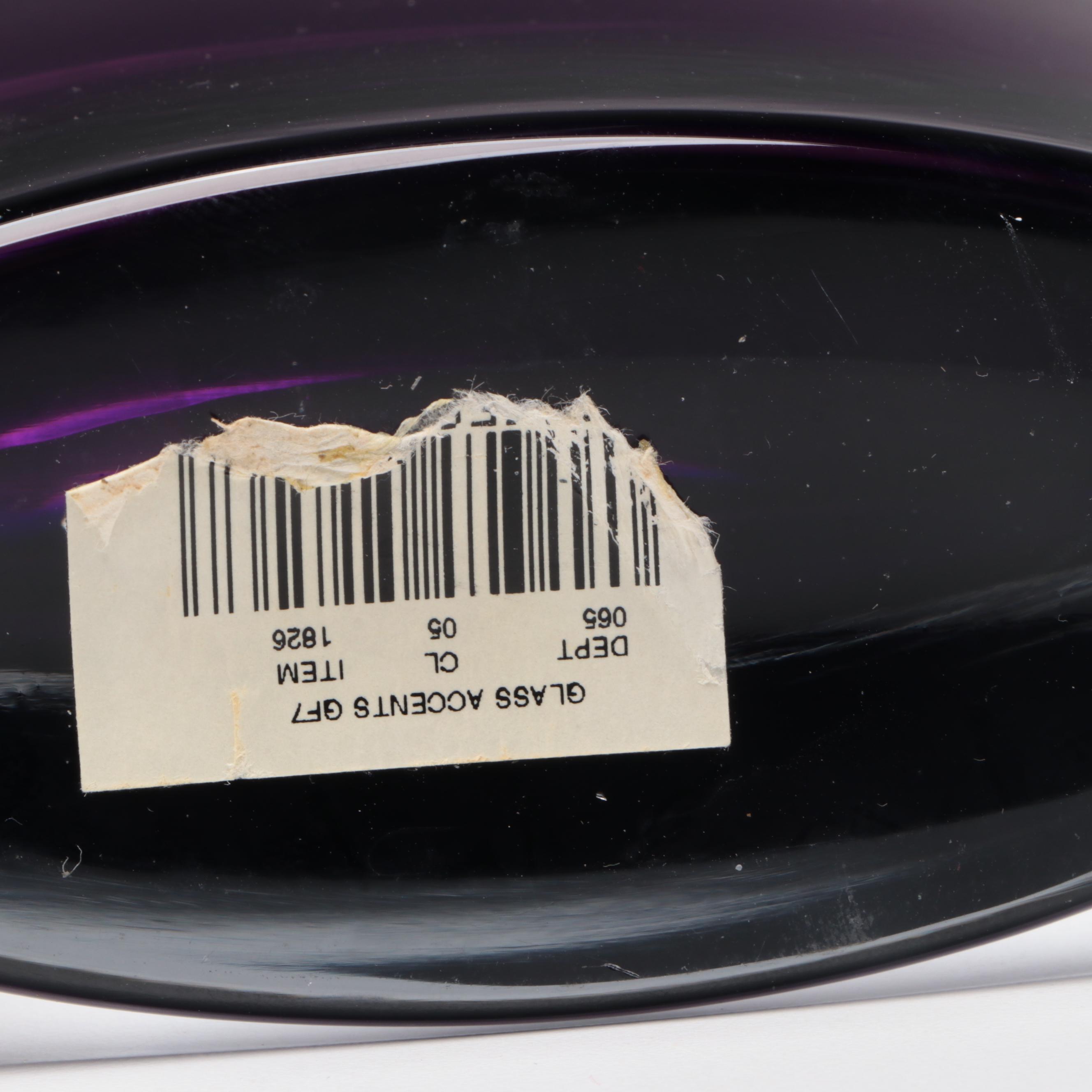 Poland LSA Blown Amethyst Art Glass Vase With Face Vase & Campi Style Vase