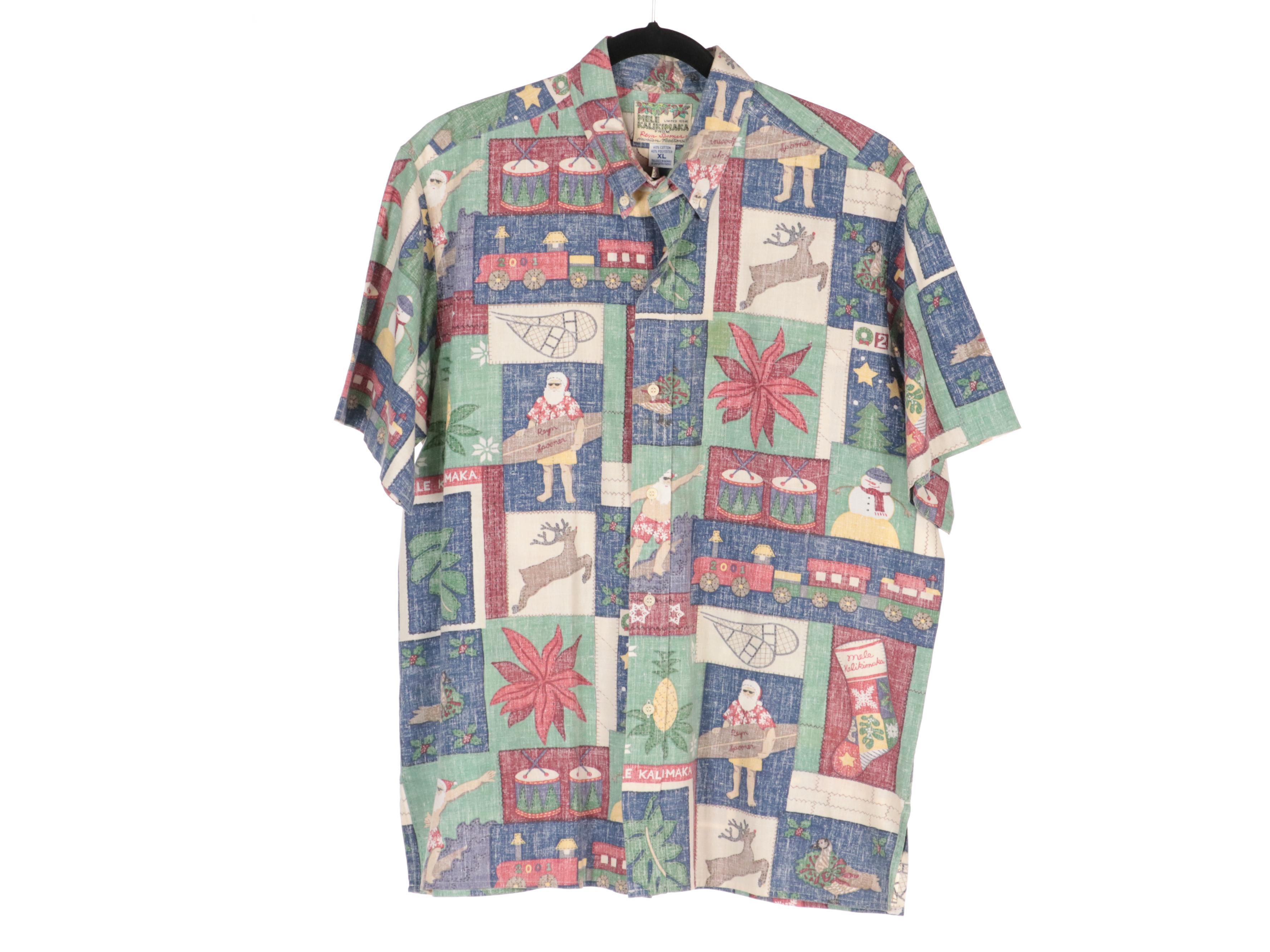 Men's Christmas Themed Hawaiian Shirts Including Reyn Spooner